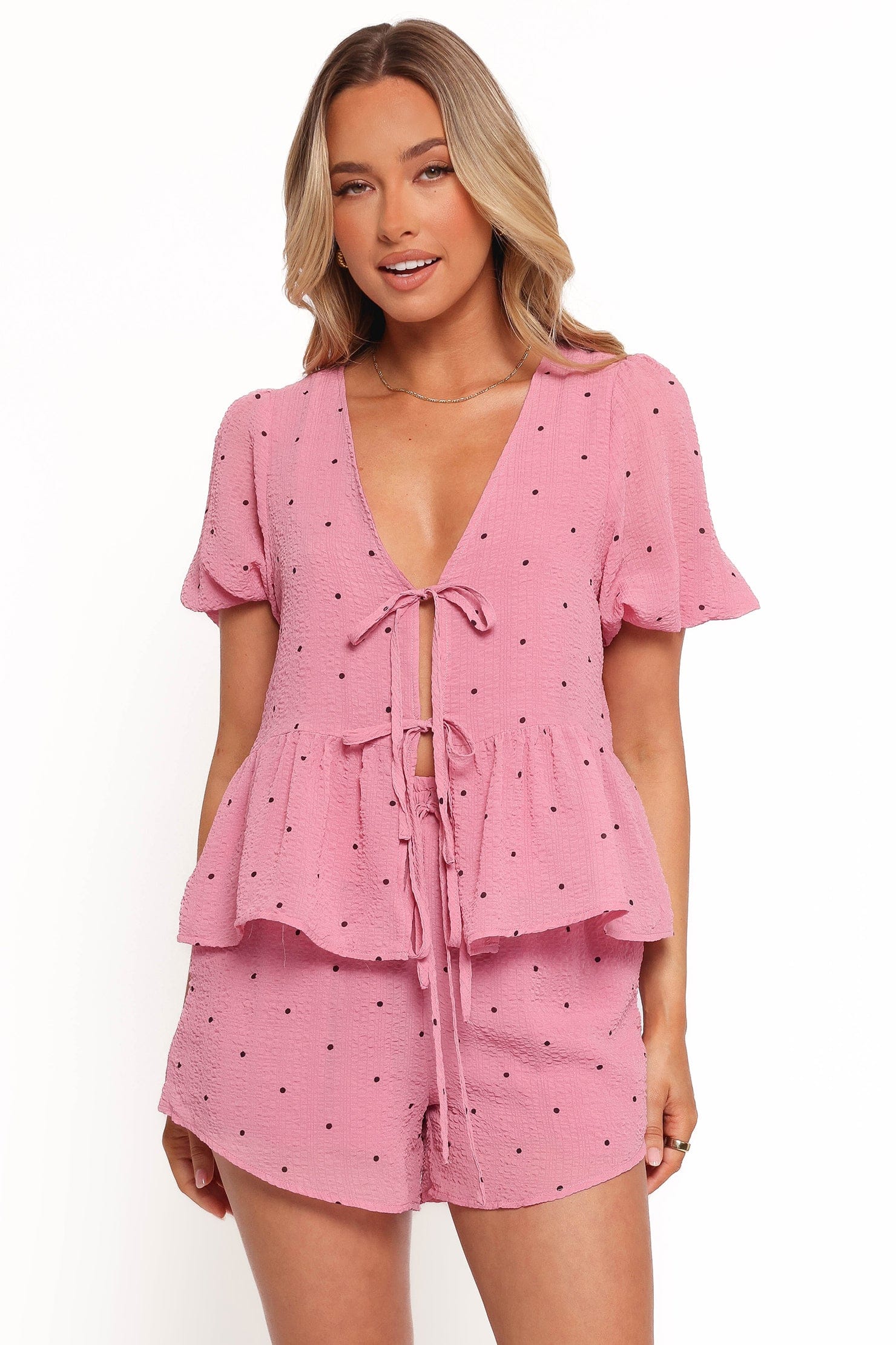Petal and Pup USA BOTTOMS Nala Shorts - Pink Polka Dot
