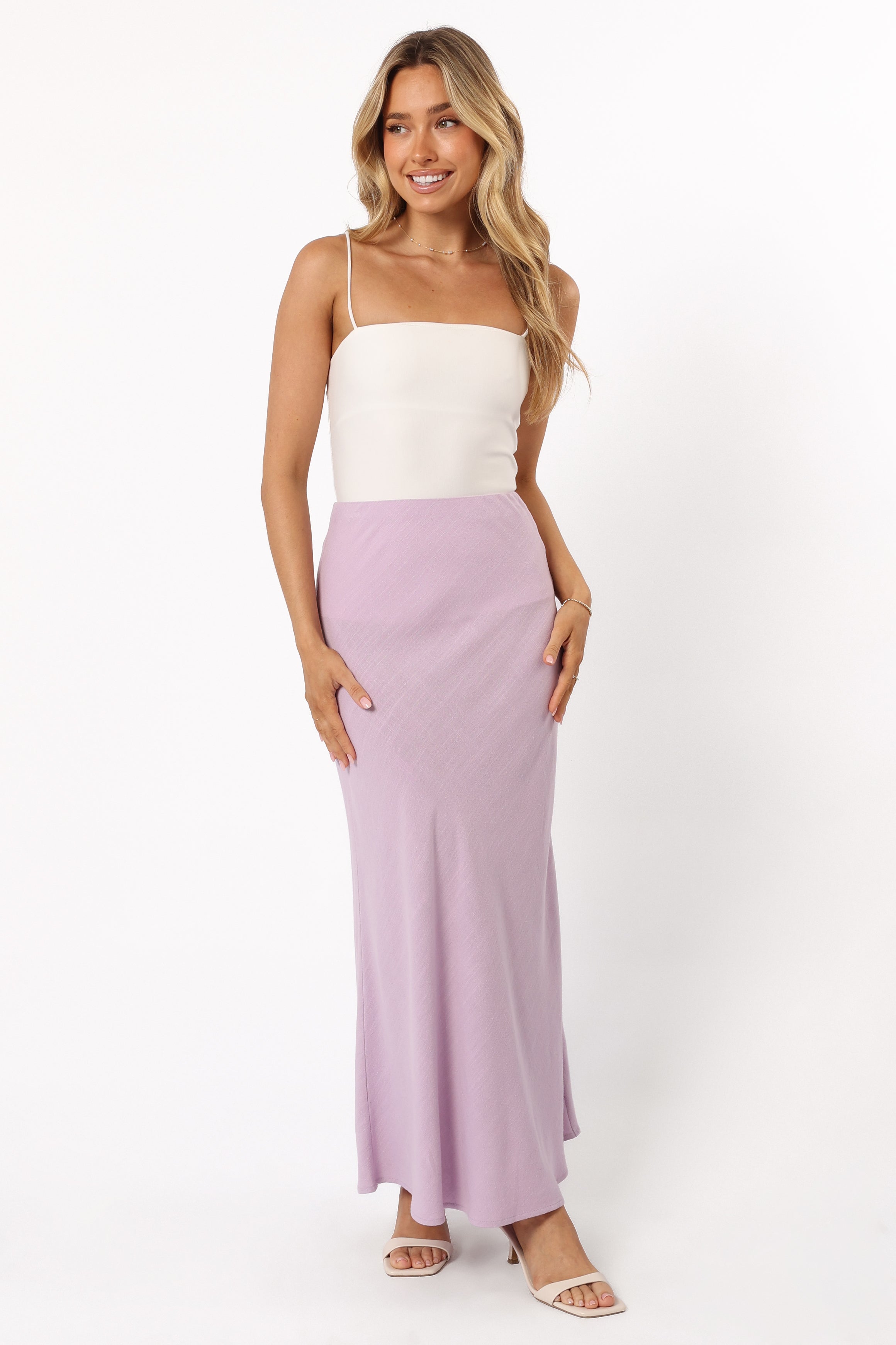 Petal and Pup USA BOTTOMS Nelle Midi Skirt - Lilac