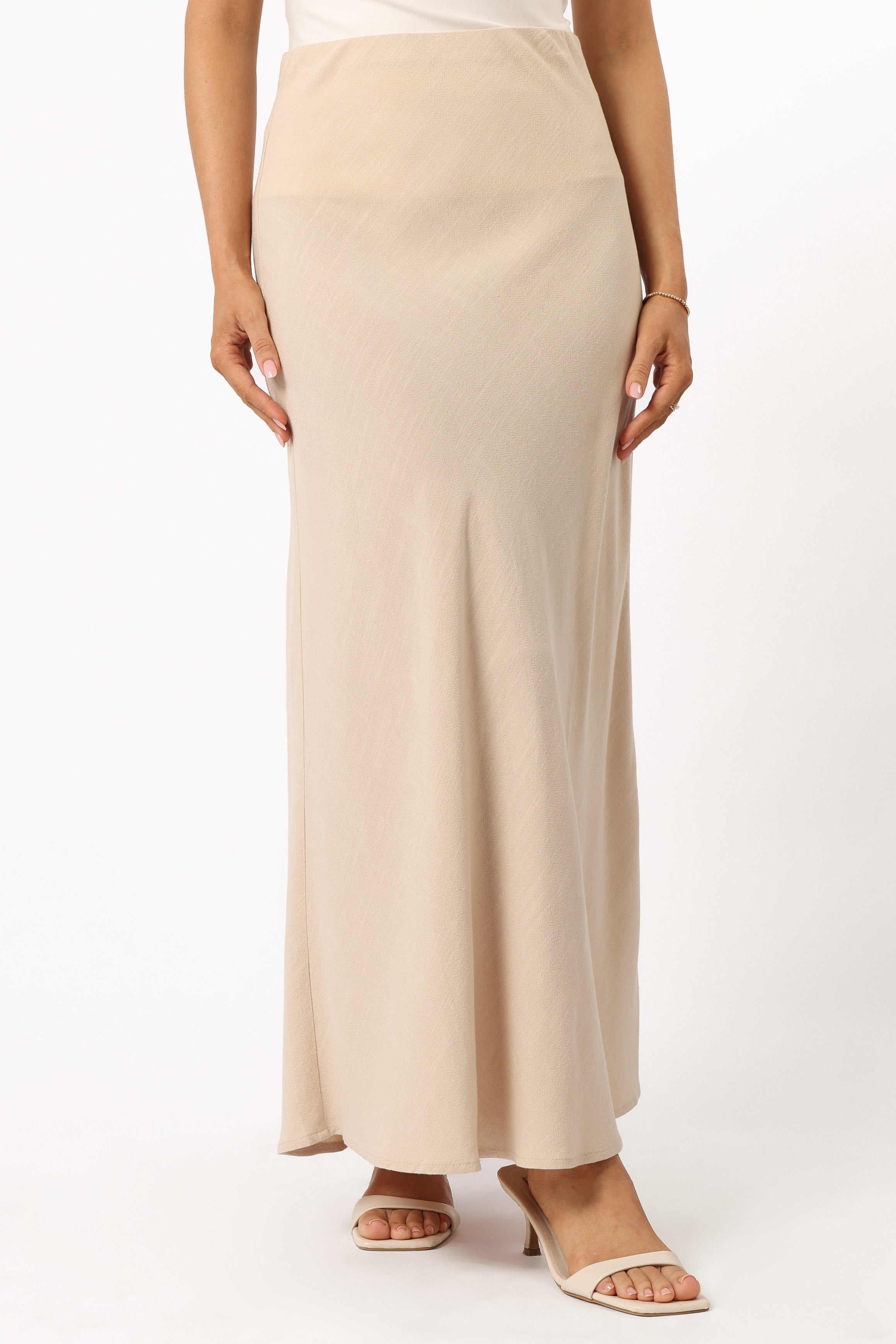 Petal and Pup USA BOTTOMS Nelle Midi Skirt - Oatmeal