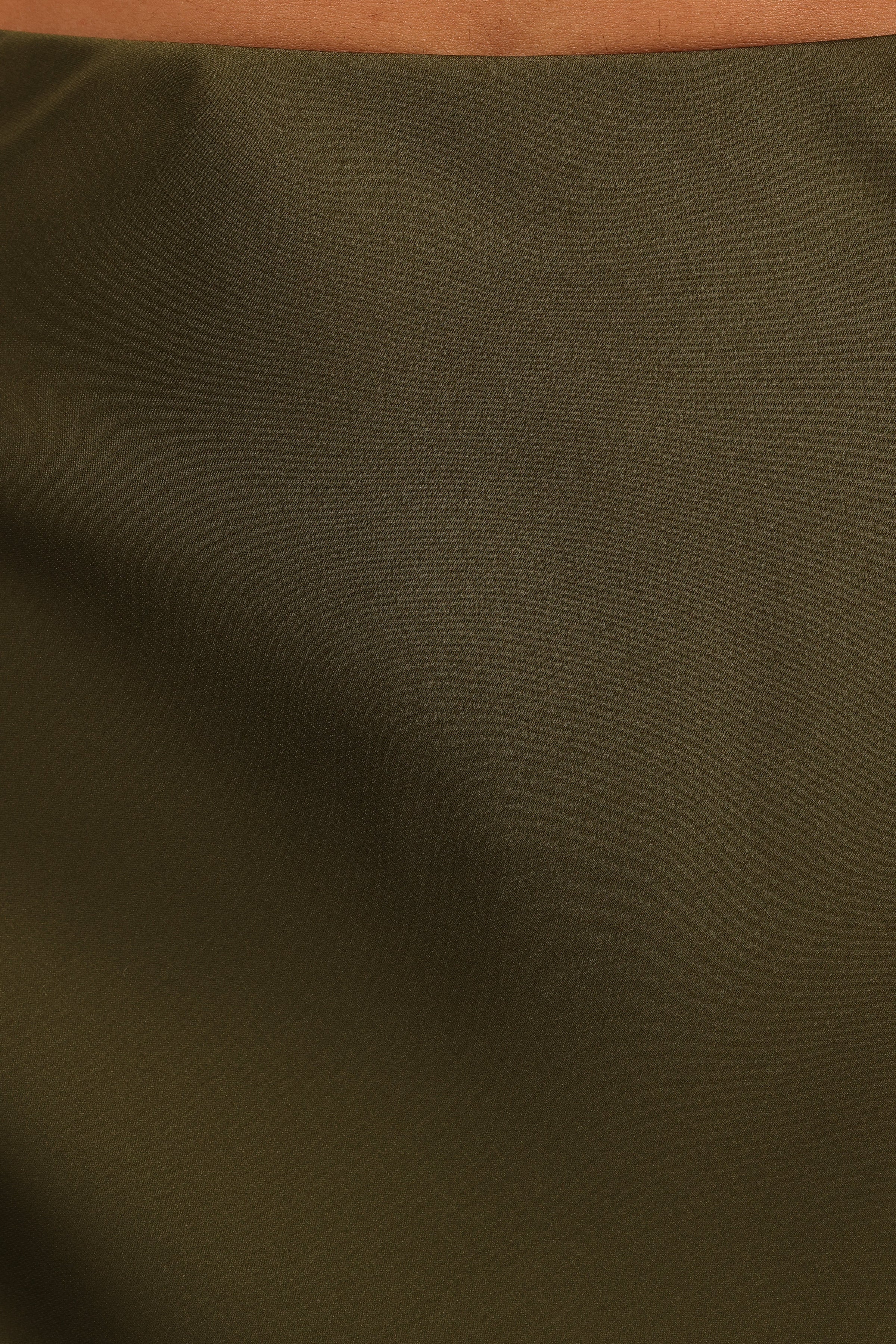 Petal and Pup USA BOTTOMS Nellie Satin Midi Skirt - Olive