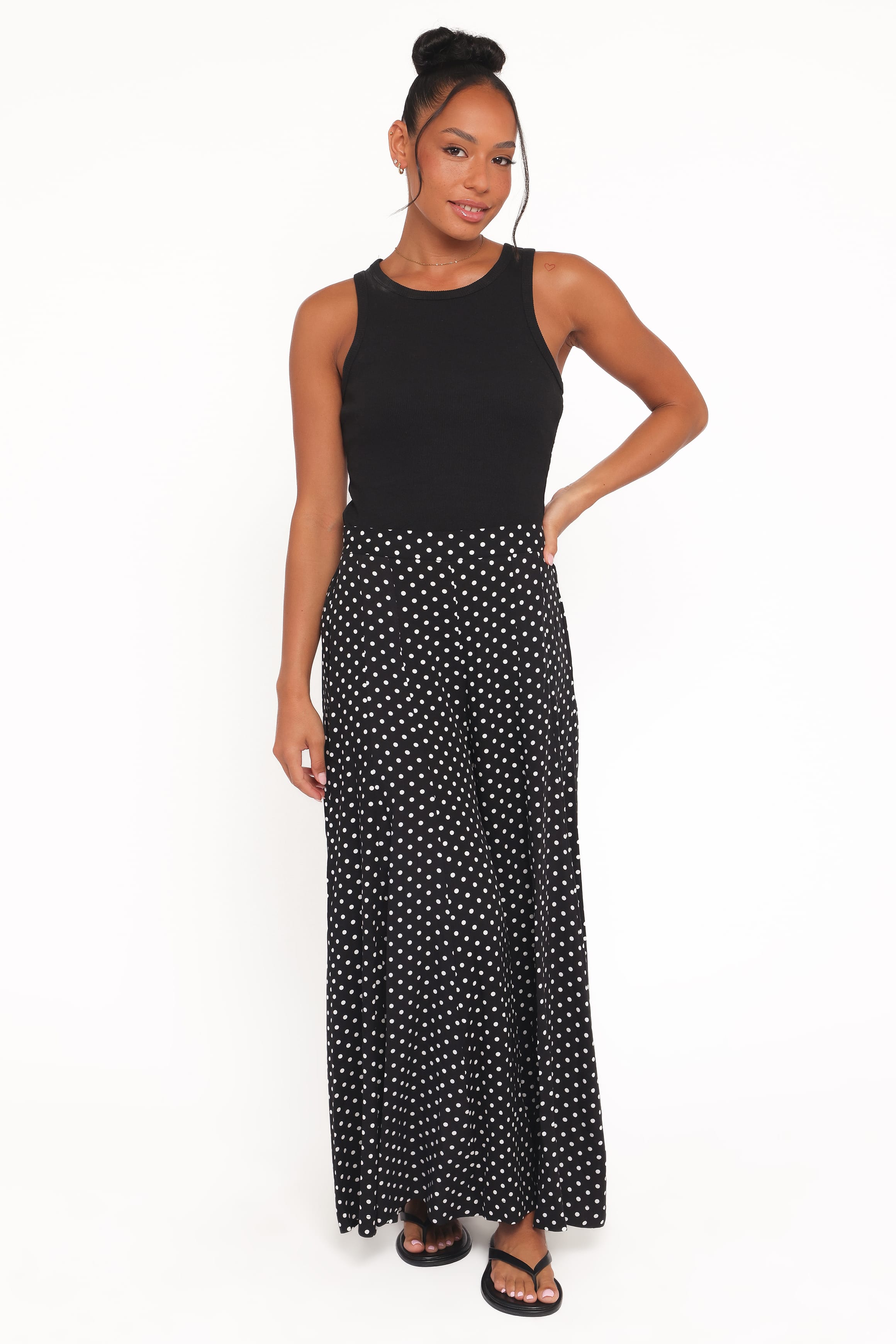 Petal and Pup USA BOTTOMS Neveah Pant - Black Polka Dot