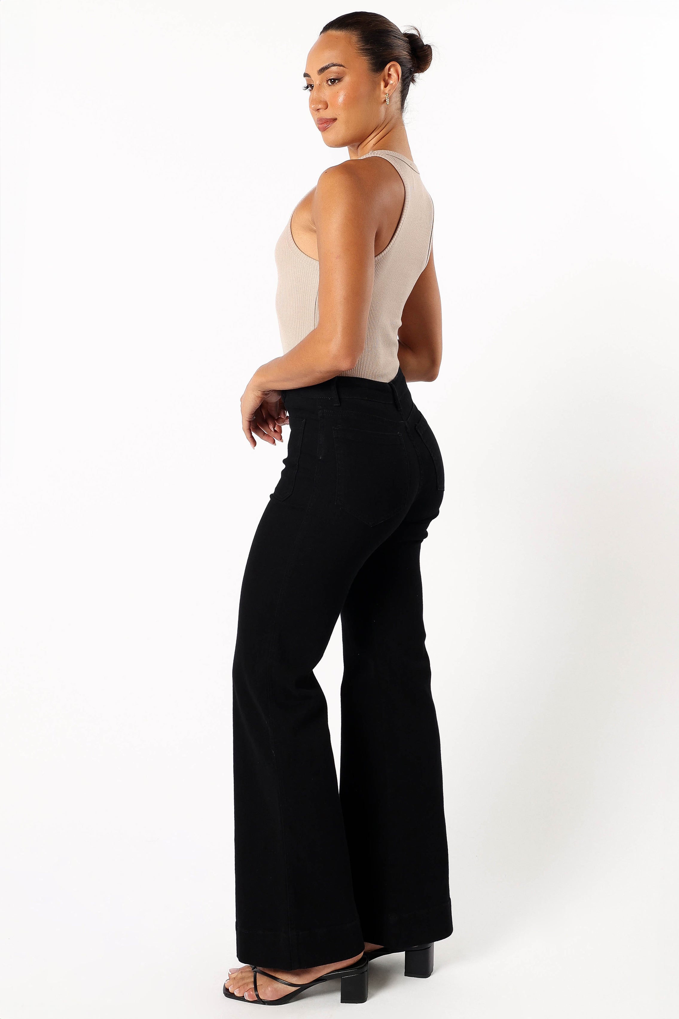 Petal and Pup USA BOTTOMS Nico Wide Leg Jean - Black