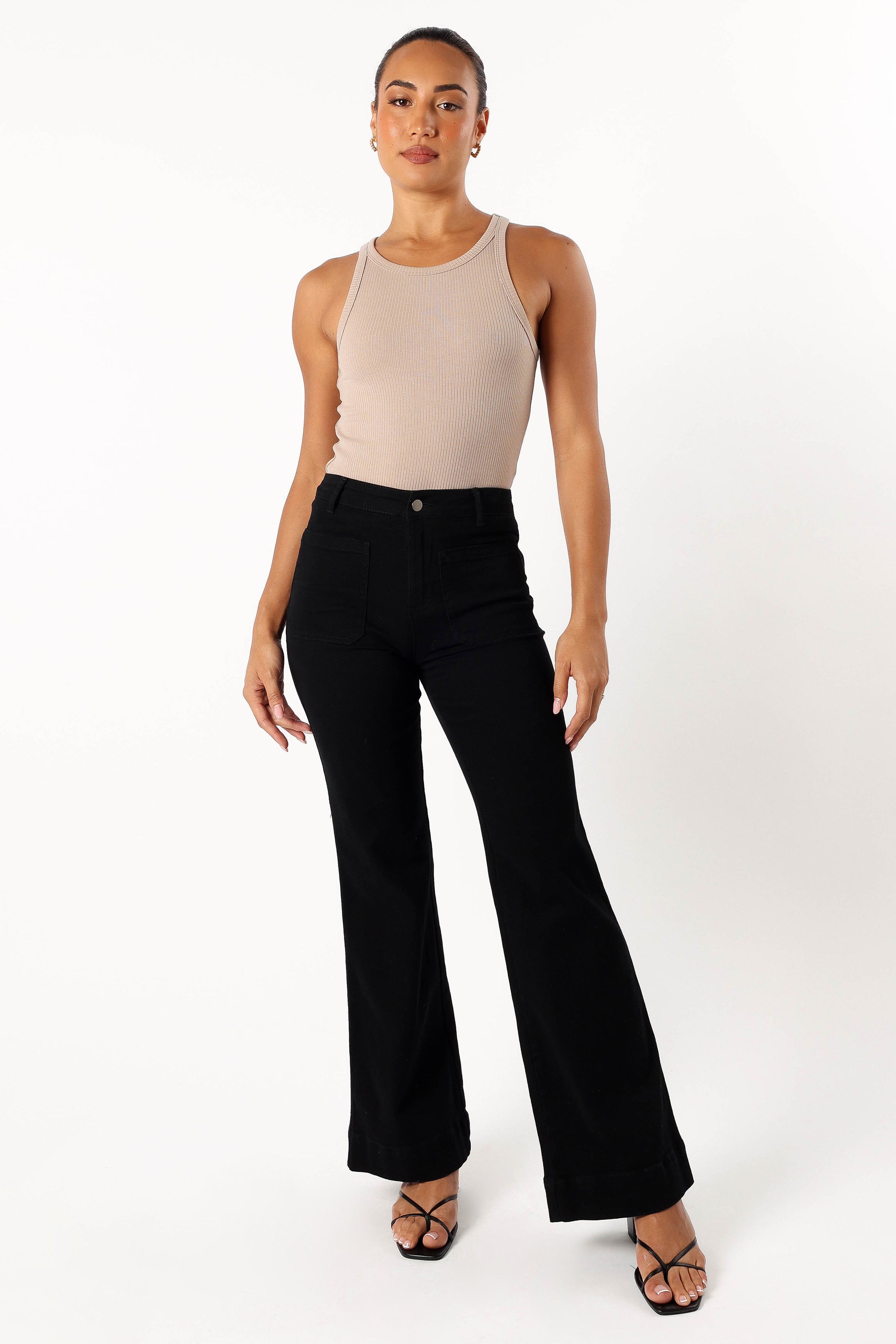 Petal and Pup USA BOTTOMS Nico Wide Leg Jean - Black