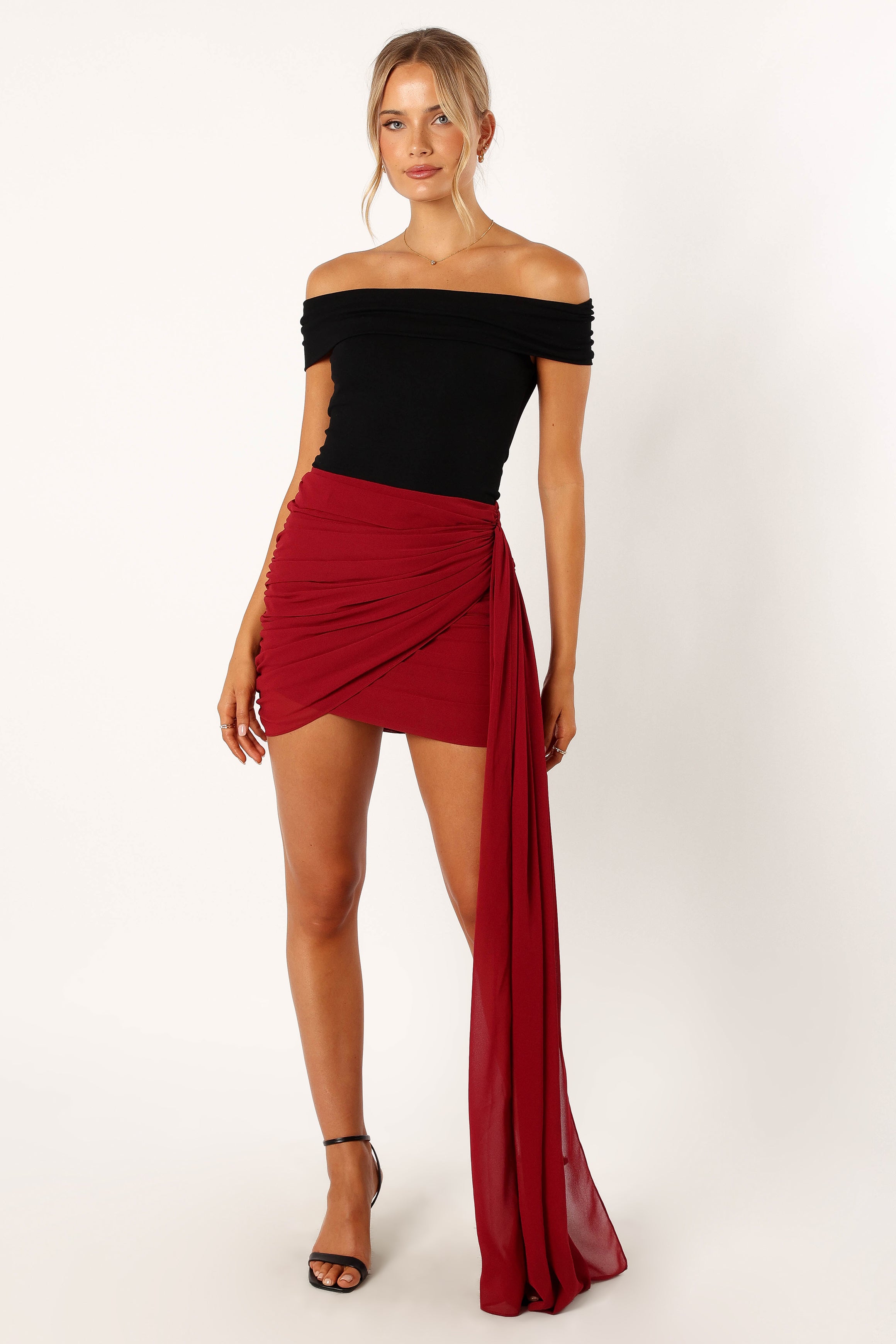 Petal and Pup USA BOTTOMS Night Lover Mini Skirt - Merlot