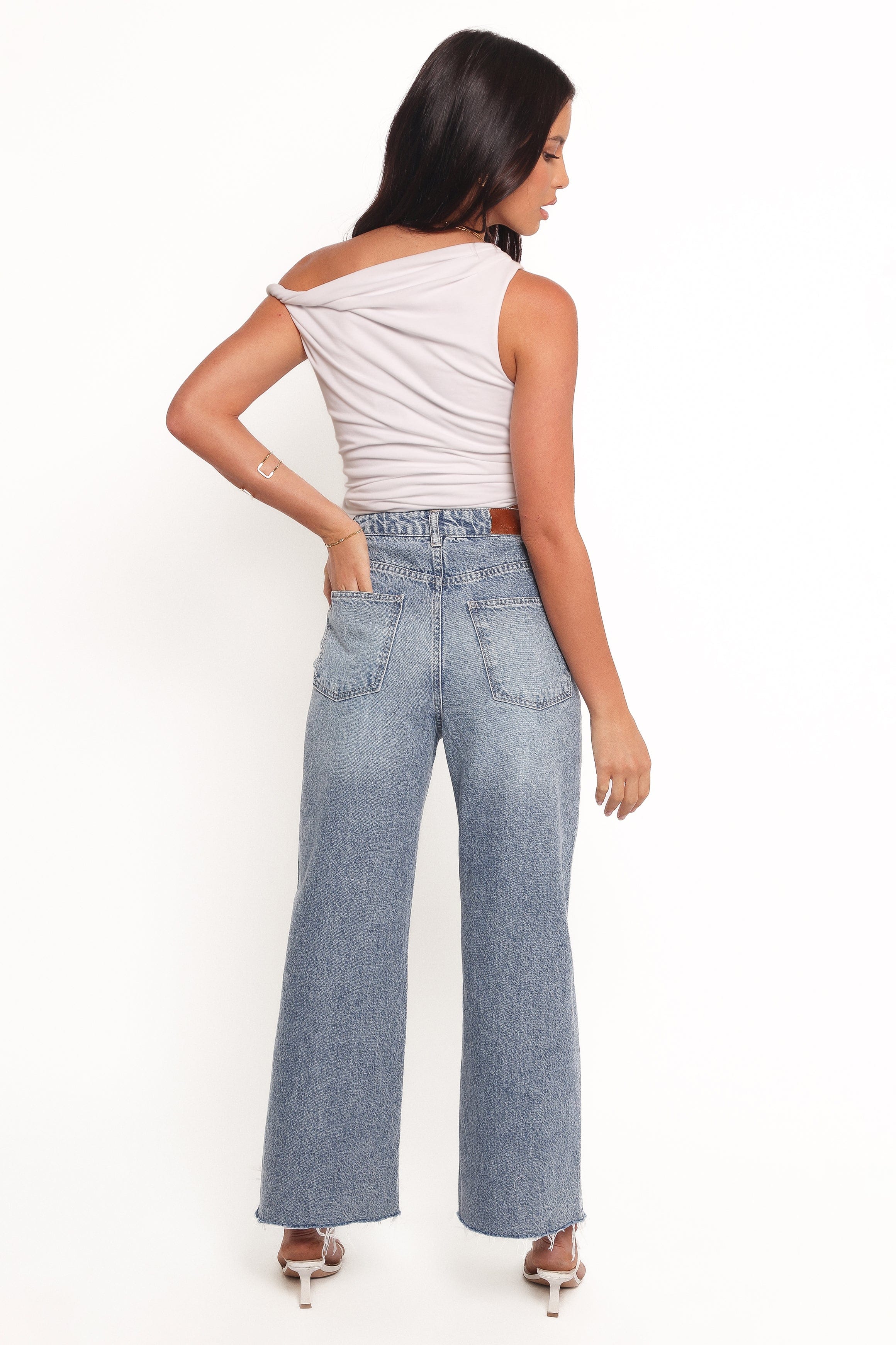 Petal and Pup USA BOTTOMS Noemi High Rise Crop Leg Jeans - Imprint