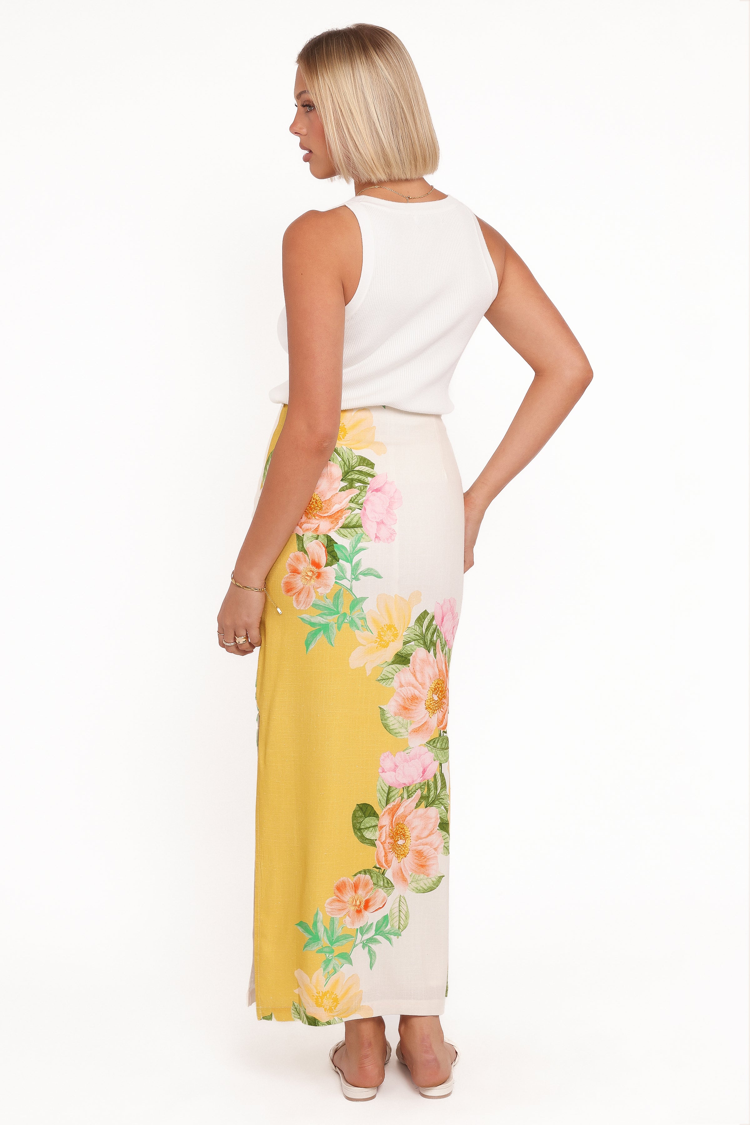 Petal and Pup USA BOTTOMS Peta Maxi Skirt - Yellow Poppy