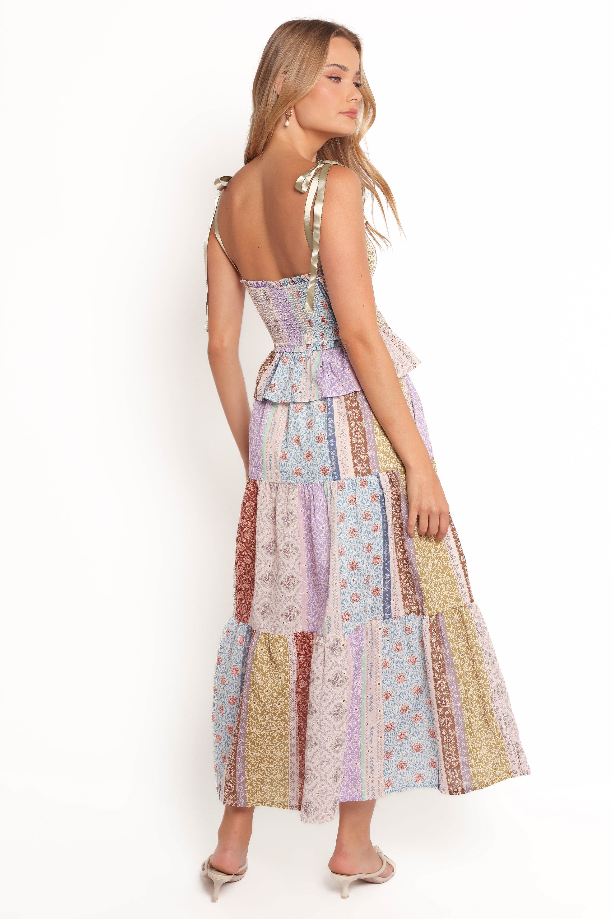 Petal and Pup USA BOTTOMS Petai Patchwork Maxi Skirt - Botanic Multi