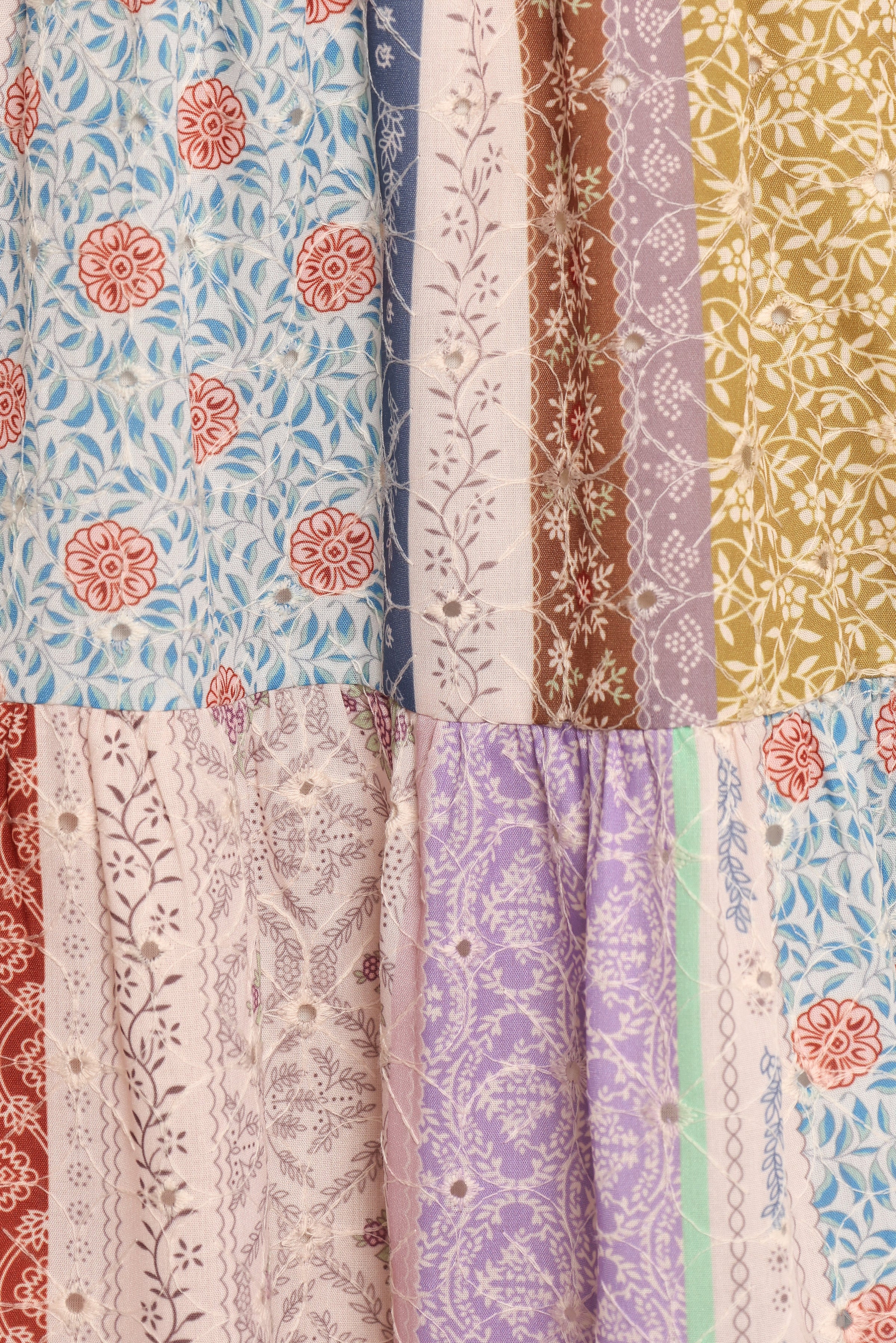 Petal and Pup USA BOTTOMS Petai Patchwork Maxi Skirt - Botanic Multi