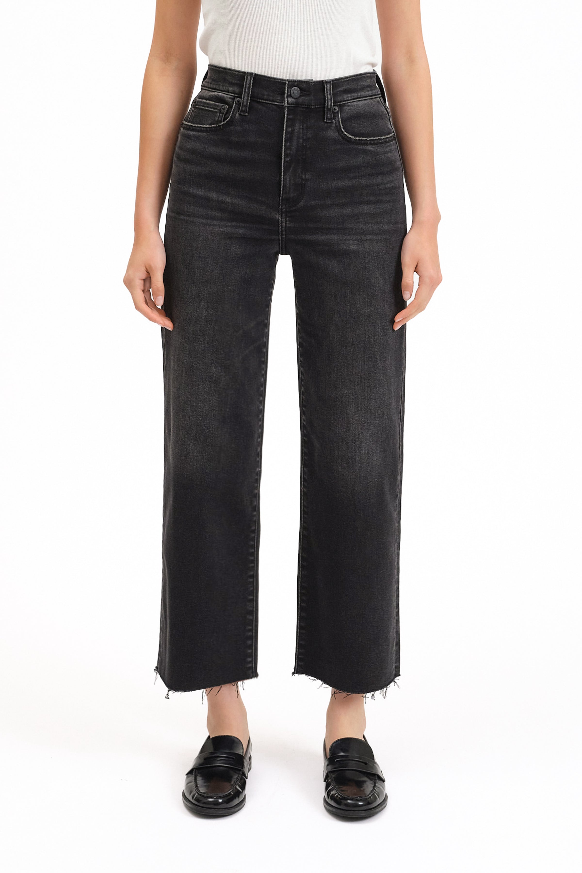 Petal and Pup USA BOTTOMS Pleaser Wide Leg Crop Jean - Twilight