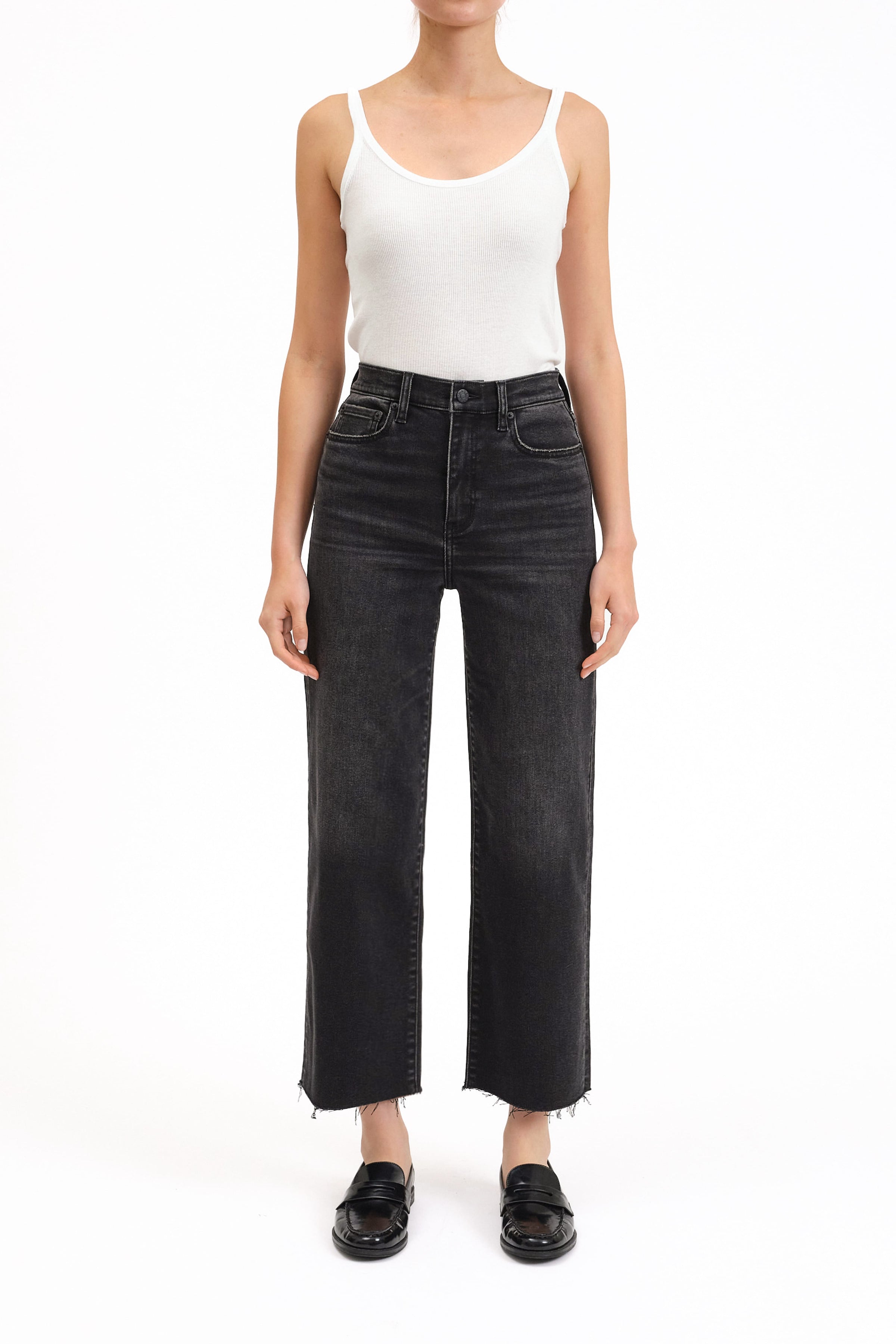 Petal and Pup USA BOTTOMS Pleaser Wide Leg Crop Jean - Twilight
