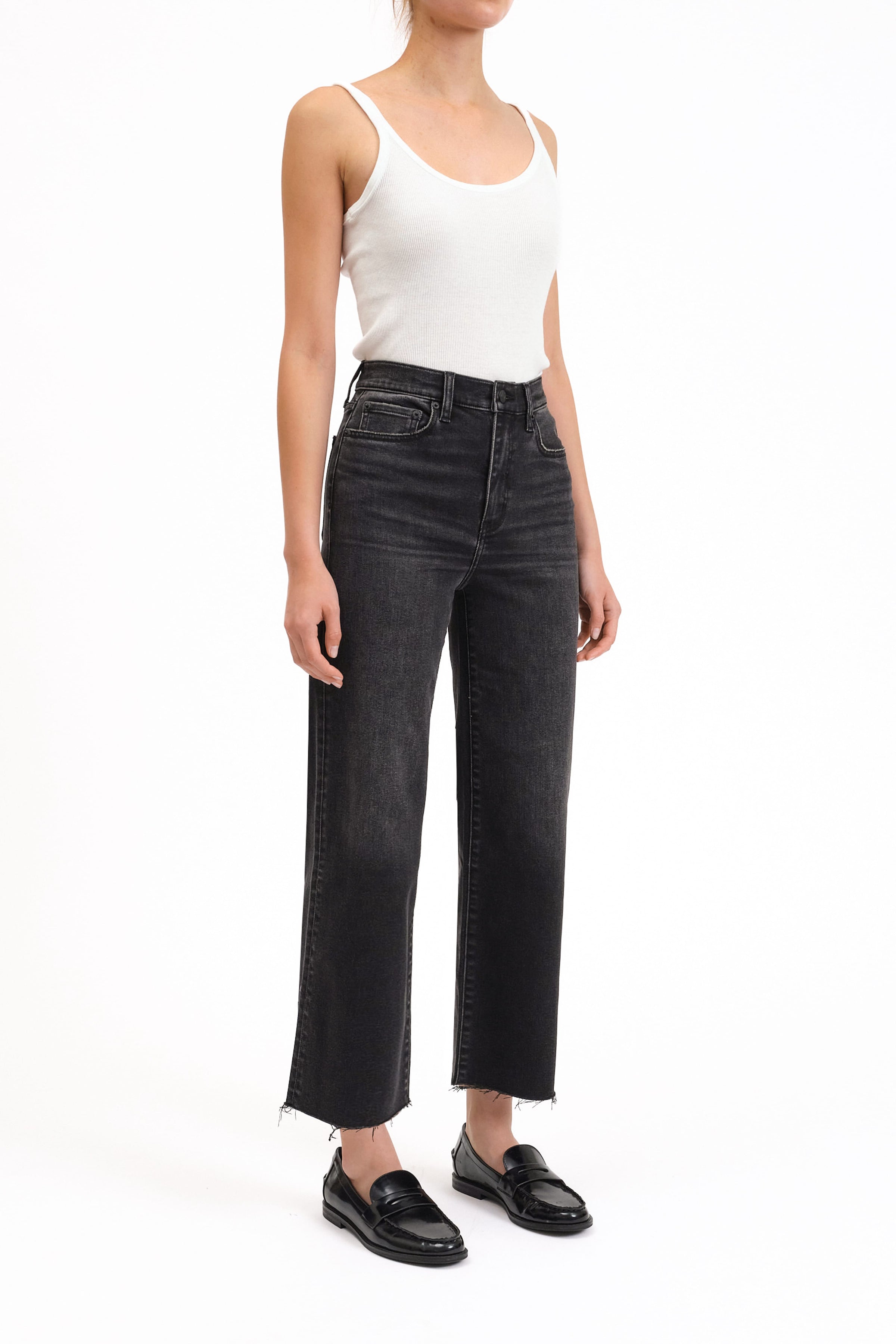 Petal and Pup USA BOTTOMS Pleaser Wide Leg Crop Jean - Twilight
