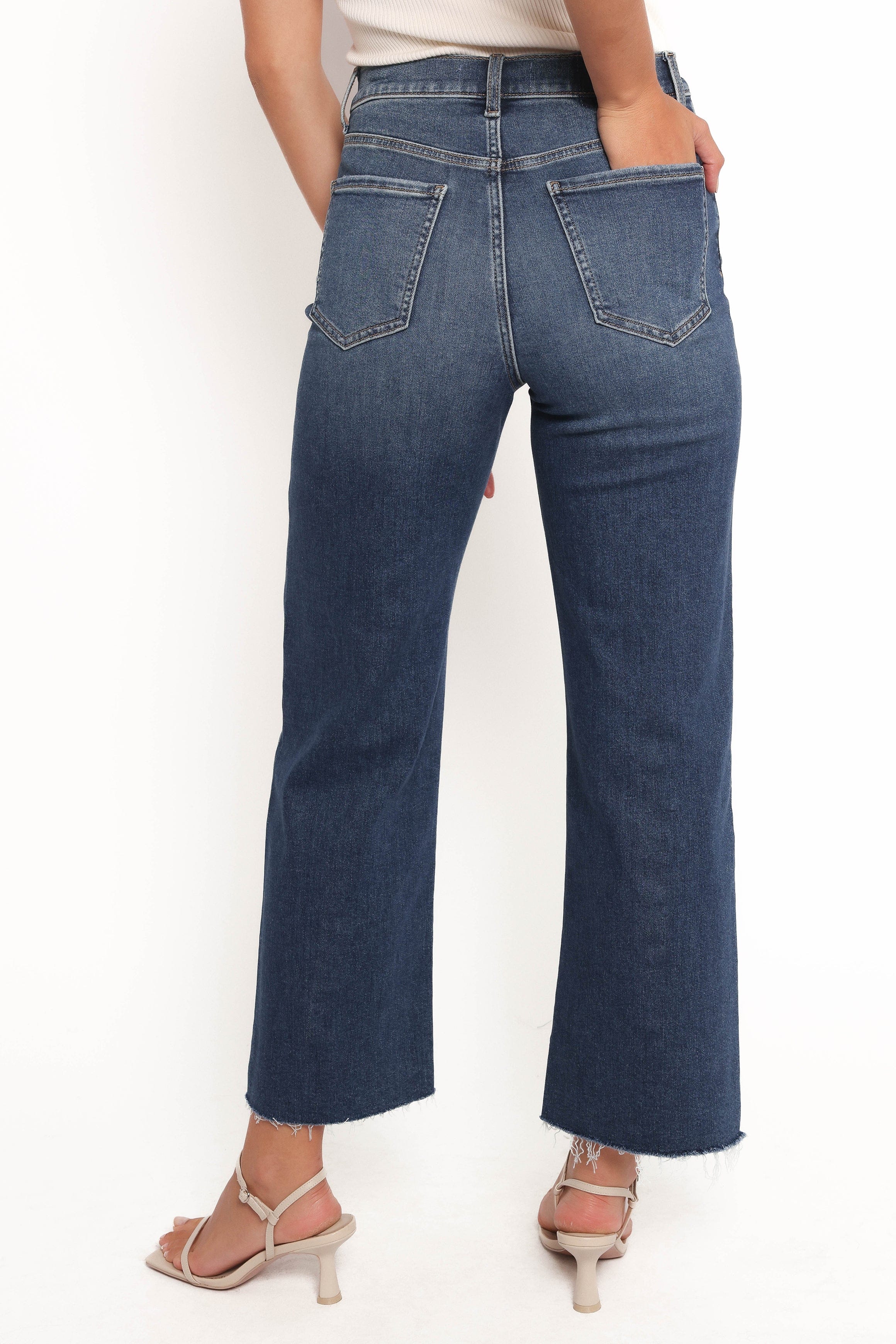 Petal and Pup USA BOTTOMS Pleaser Wide Leg Crop Jean - Uptown