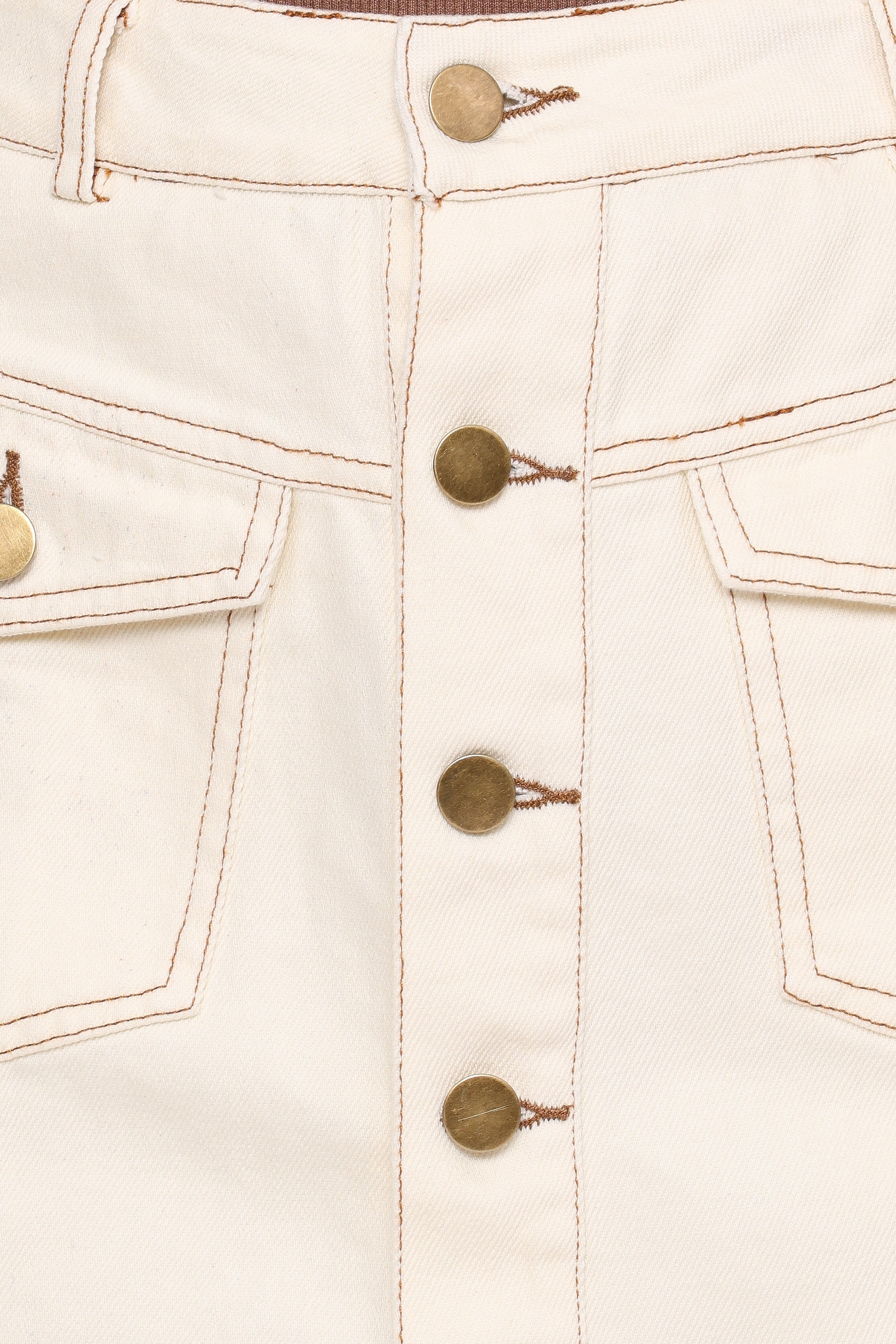 Petal and Pup USA BOTTOMS Presley Denim Skort - Bone