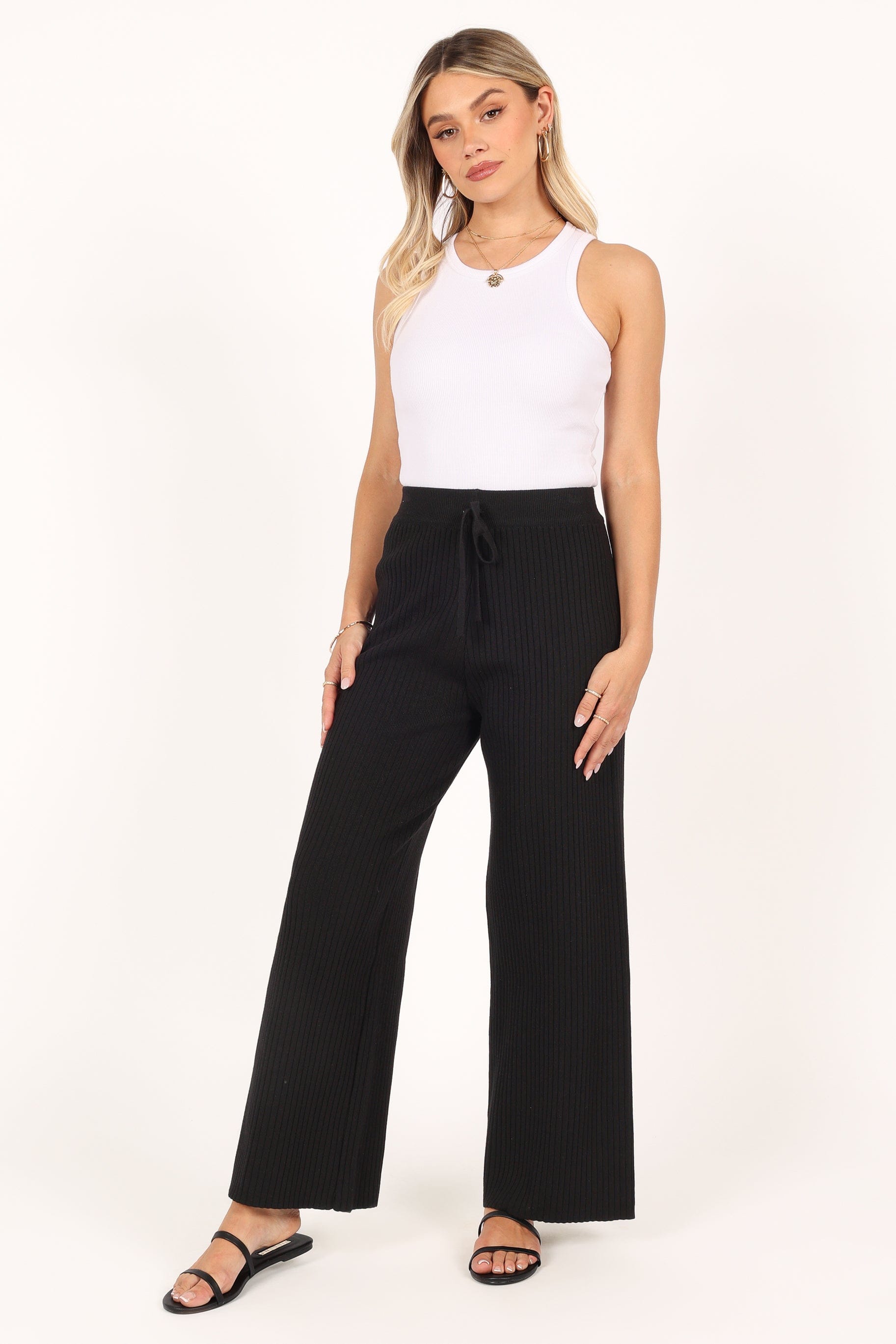 Petal and Pup USA BOTTOMS Pyrus Knit Pant - Black (Hold for Amazon)