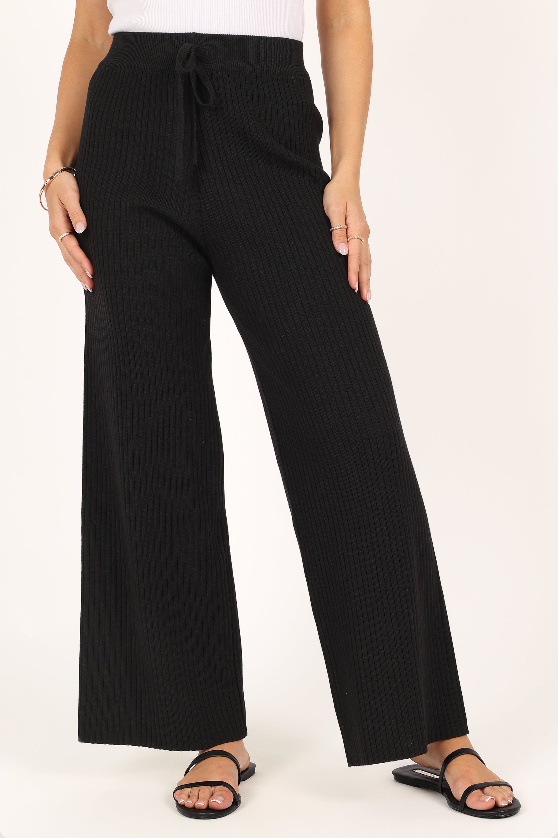 Petal and Pup USA BOTTOMS Pyrus Knit Pant - Black (Hold for Amazon)