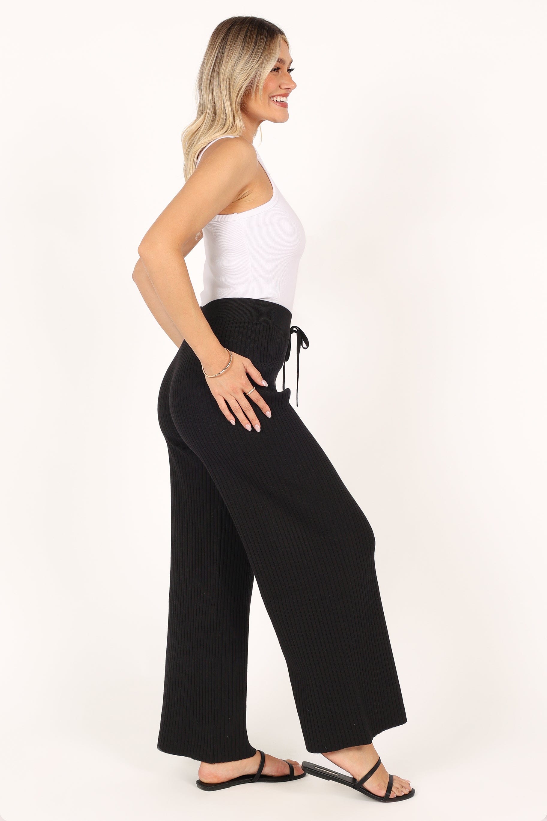 Petal and Pup USA BOTTOMS Pyrus Knit Pant - Black (Hold for Amazon)