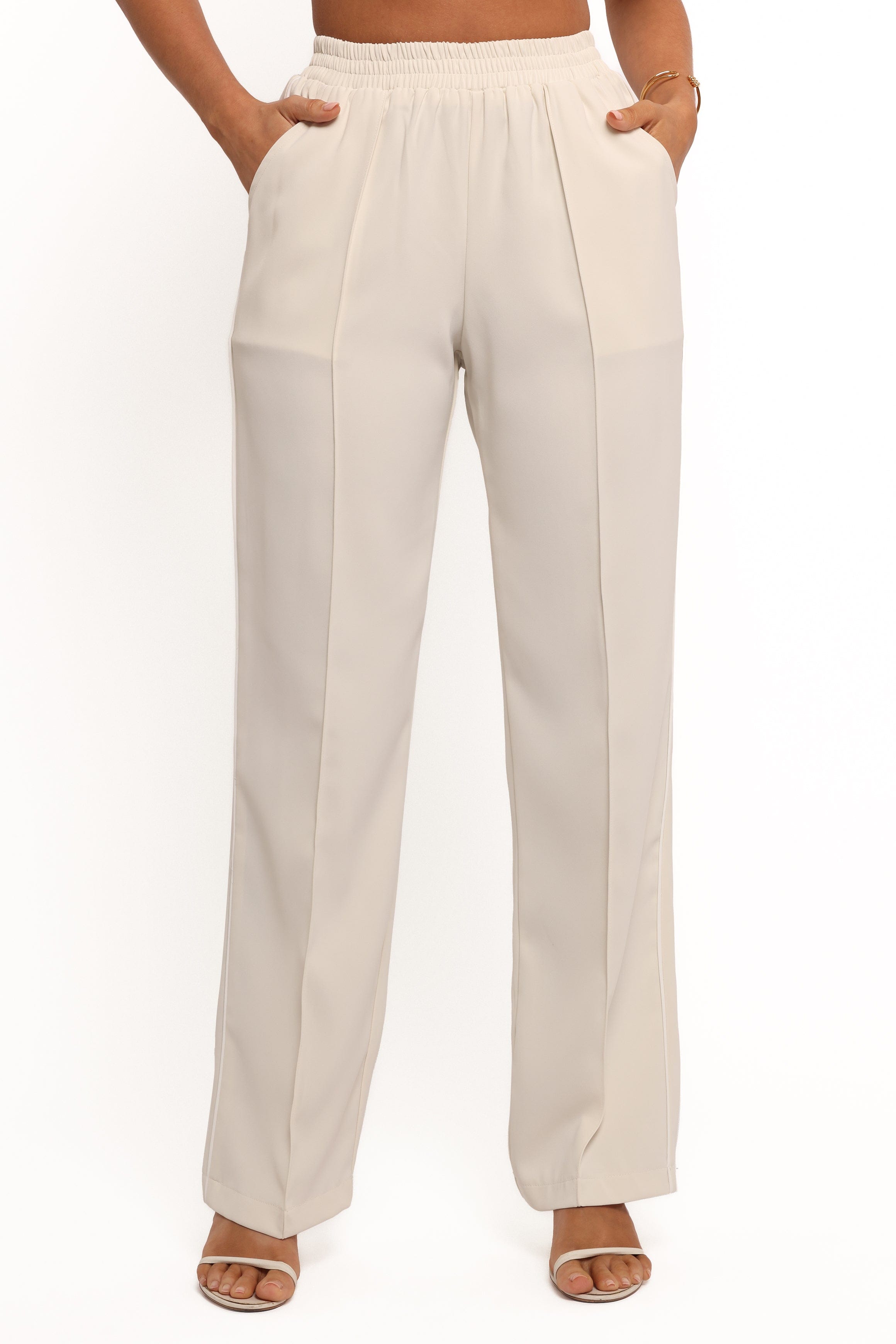 Petal and Pup USA BOTTOMS Roben Pants - White Cream