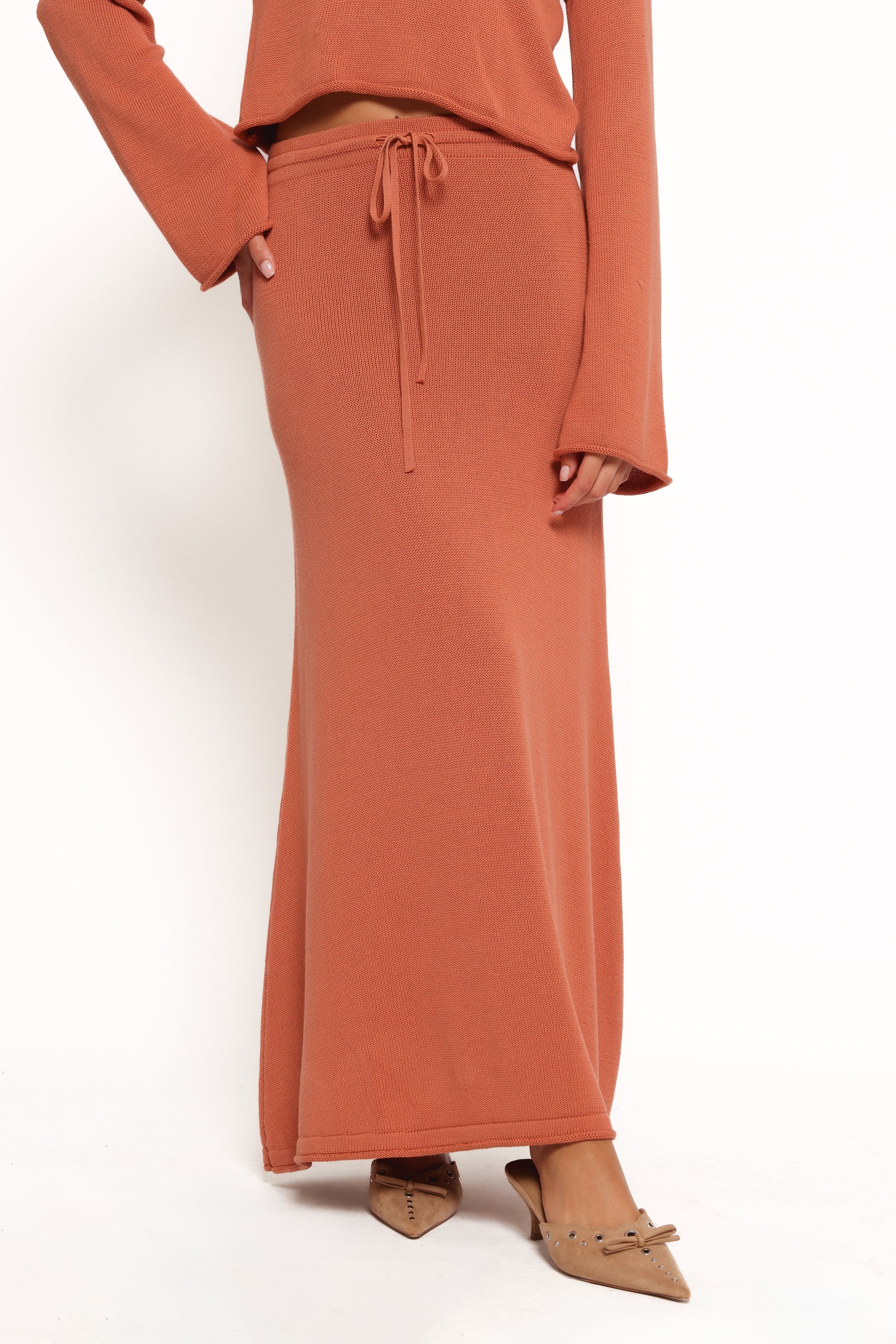 Petal and Pup USA BOTTOMS Rooney Knit Skirt - Cinnamon (Hold for Rack)