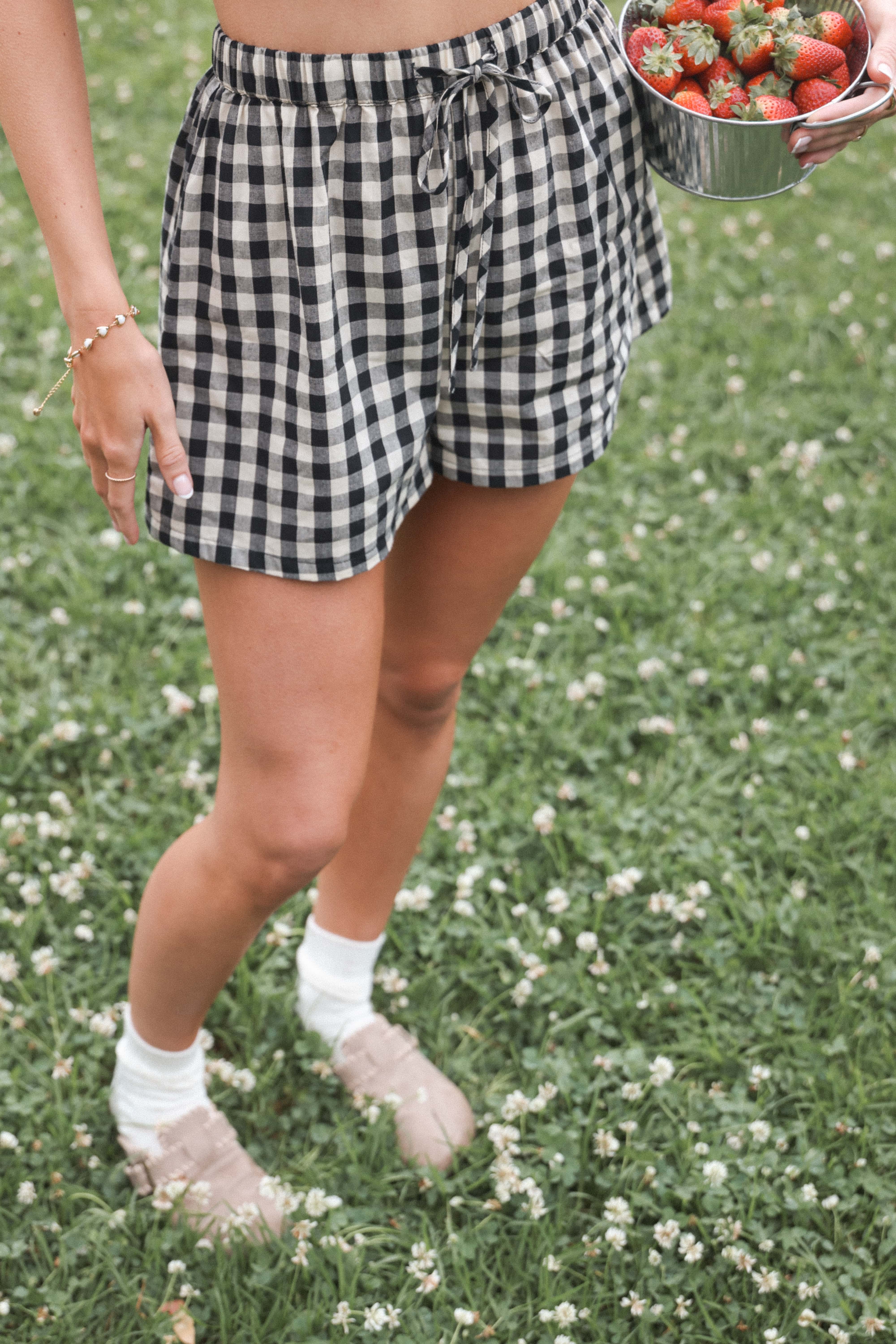 Petal and Pup USA BOTTOMS Rory Shorts - Black Gingham