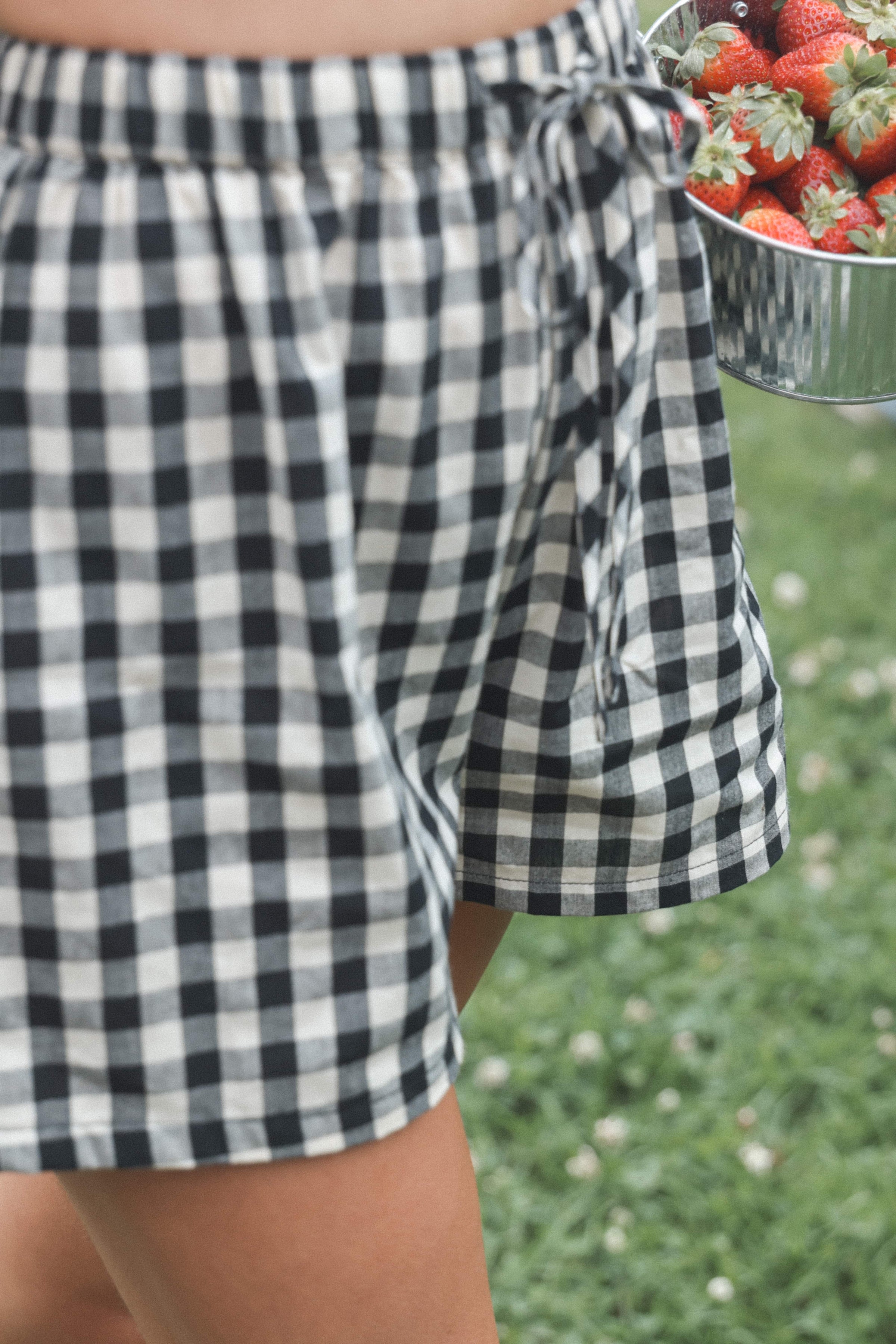 Petal and Pup USA BOTTOMS Rory Shorts - Black Gingham