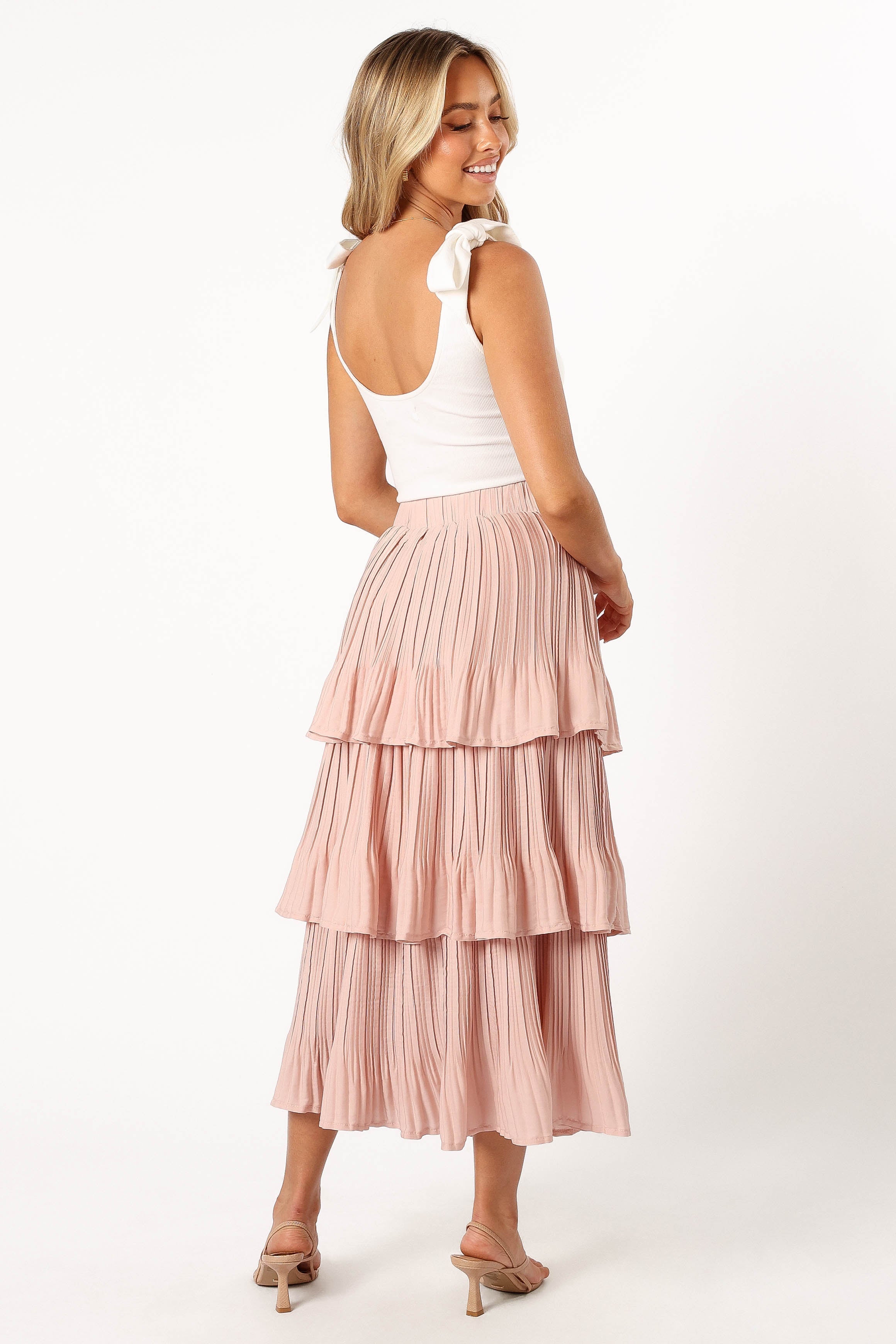 Petal and Pup USA BOTTOMS Rylan Maxi Skirt - Champagne Pink