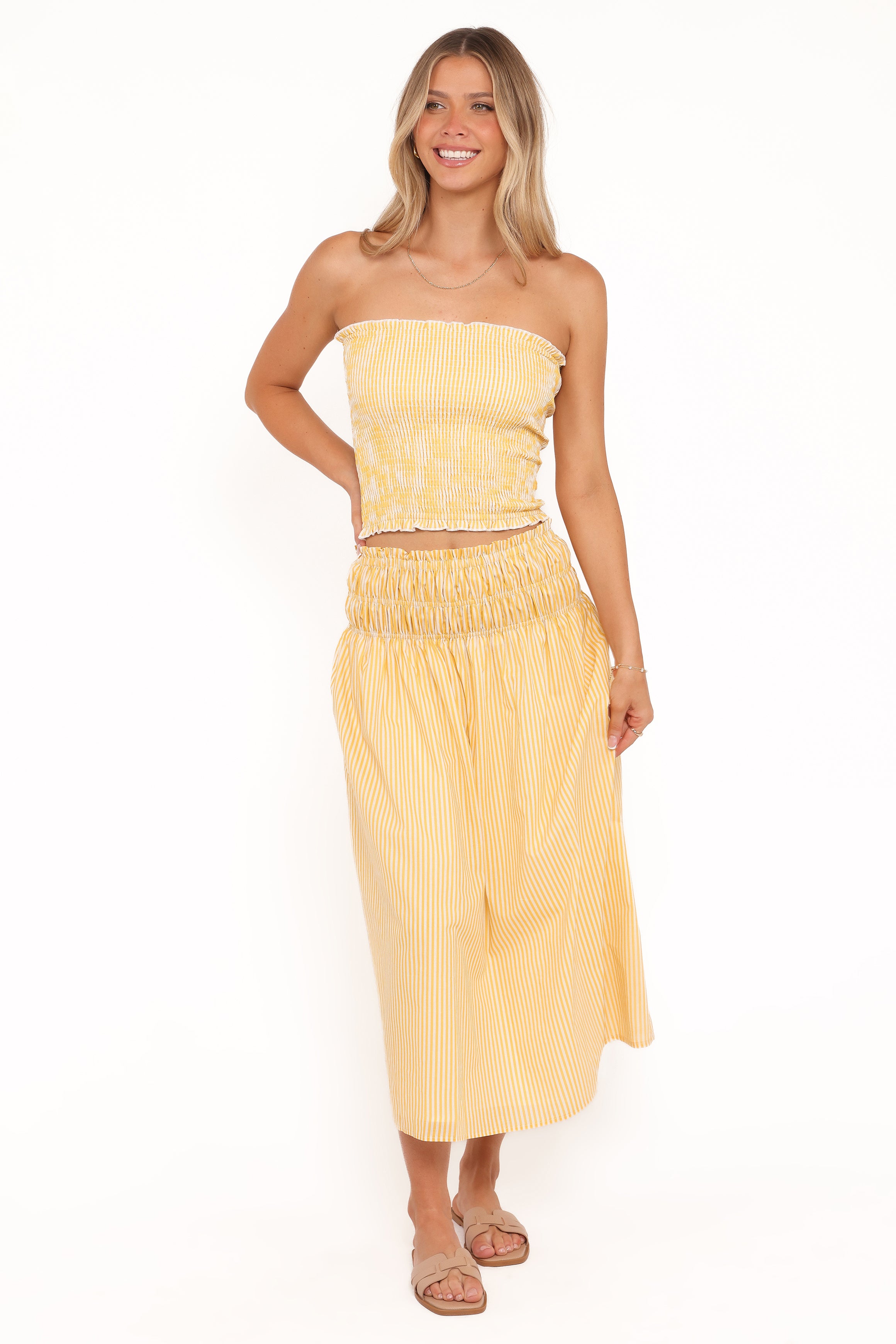 Petal and Pup USA BOTTOMS Salome Maxi Skirt - Mango Stripe