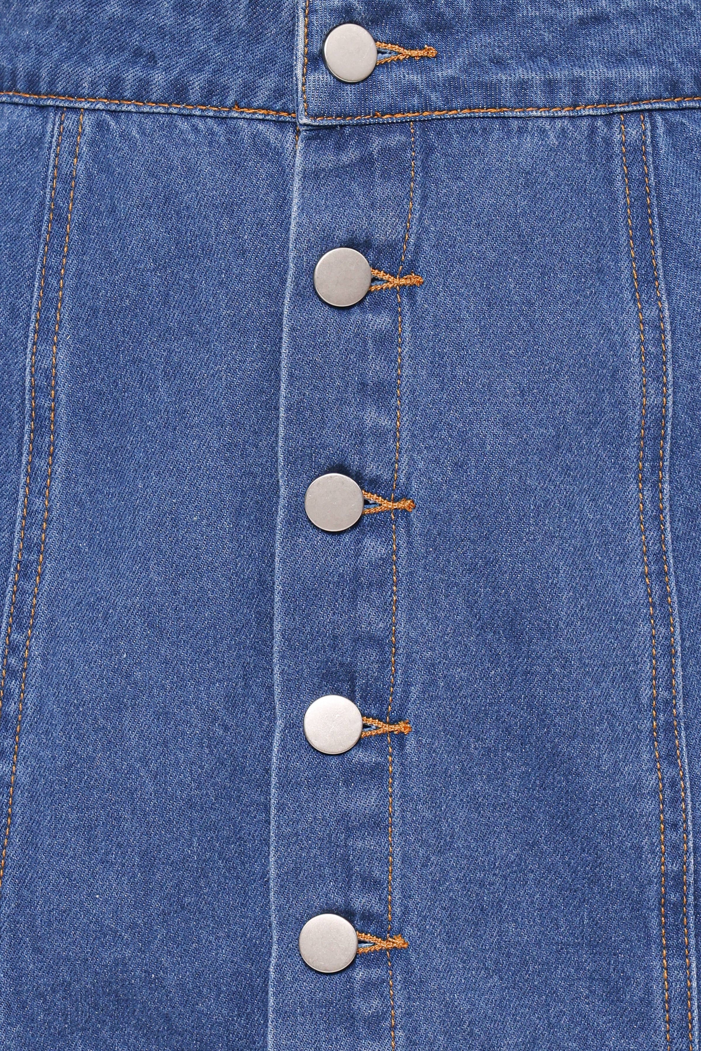 Petal and Pup USA BOTTOMS Sara Button Front Denim Mini Skirt - Dark Wash