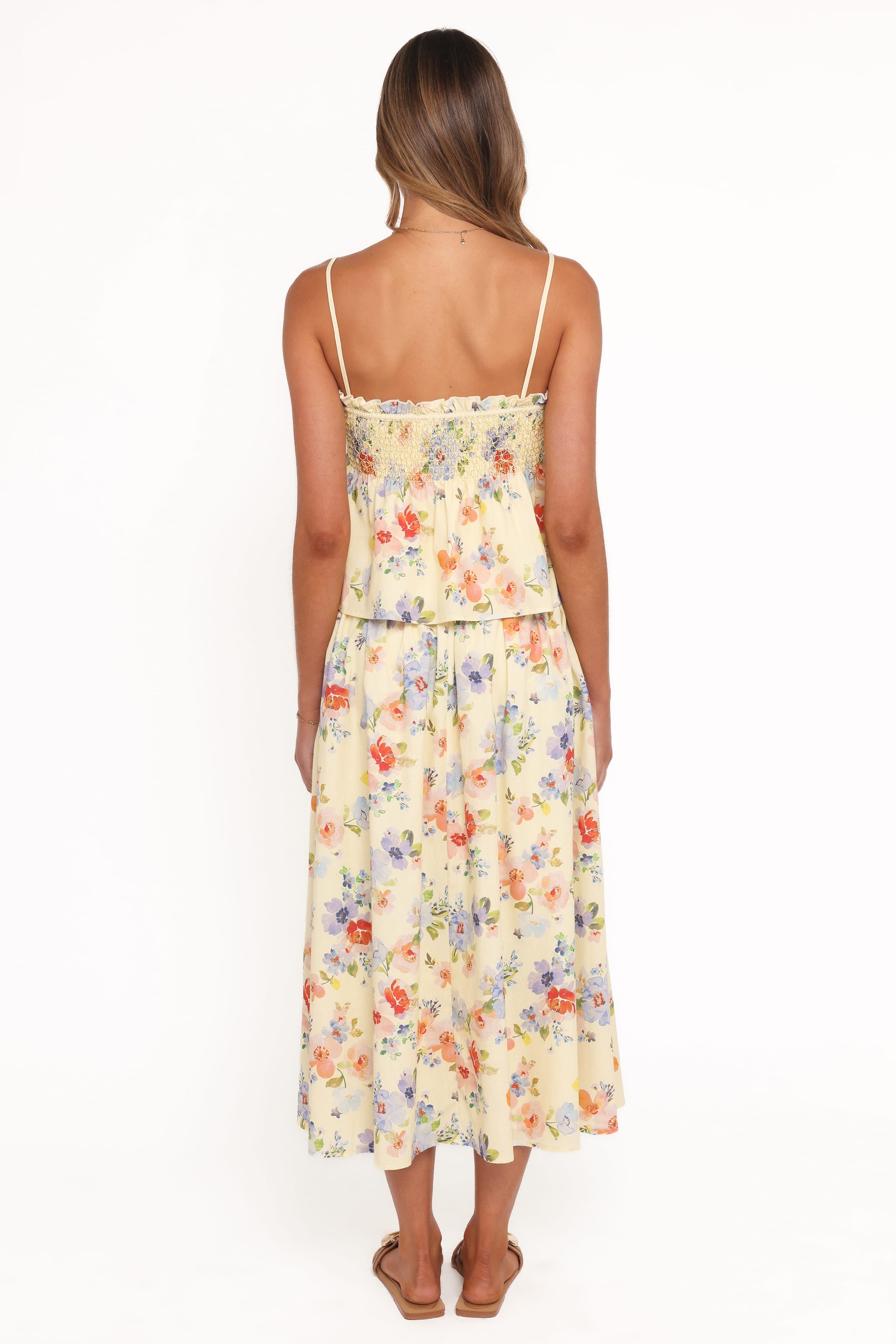 Petal and Pup USA BOTTOMS Saskia Maxi Skirt - Lemon Floral