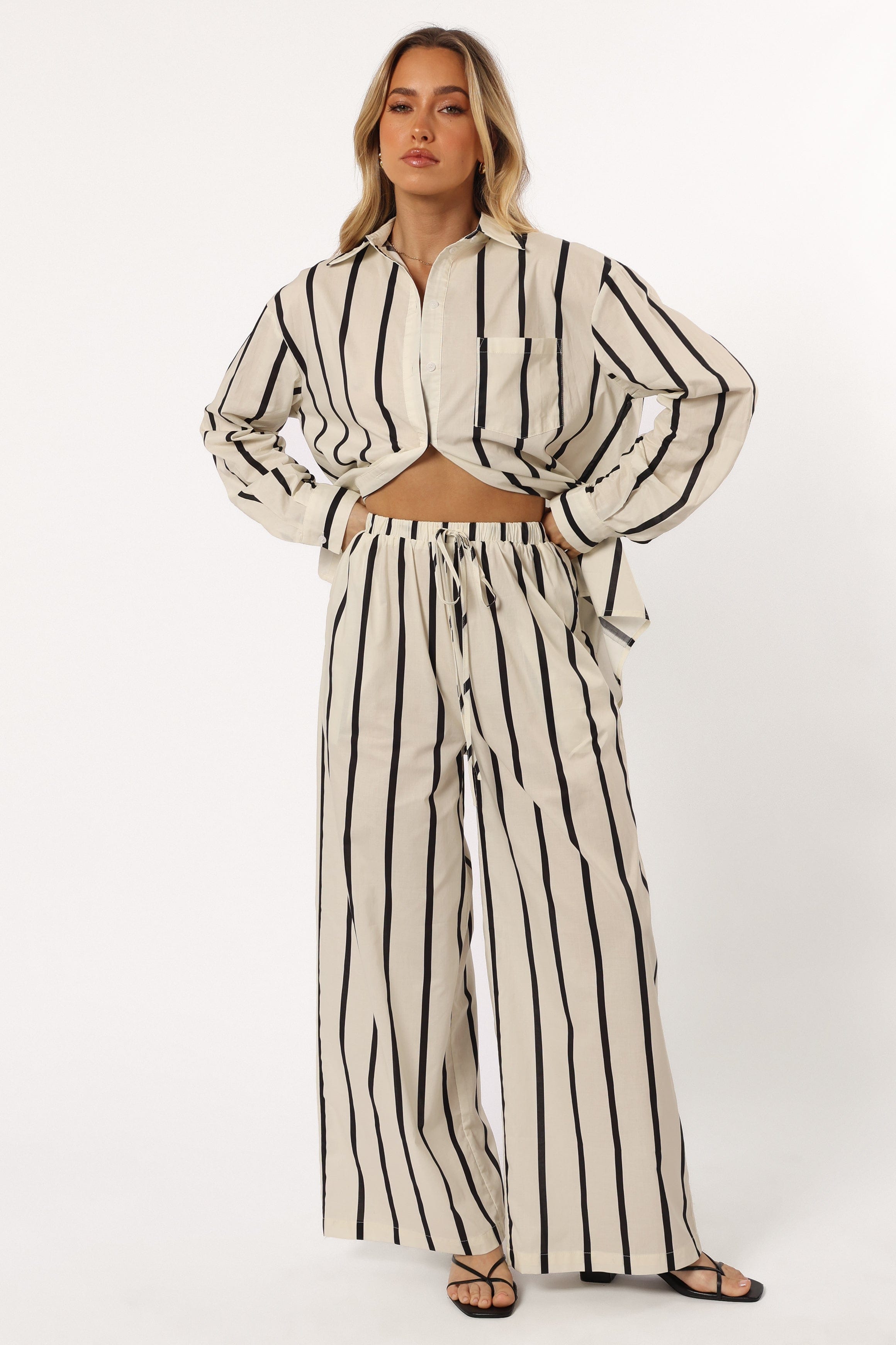 Petal and Pup USA BOTTOMS Silvia Pant - Cream Stripe