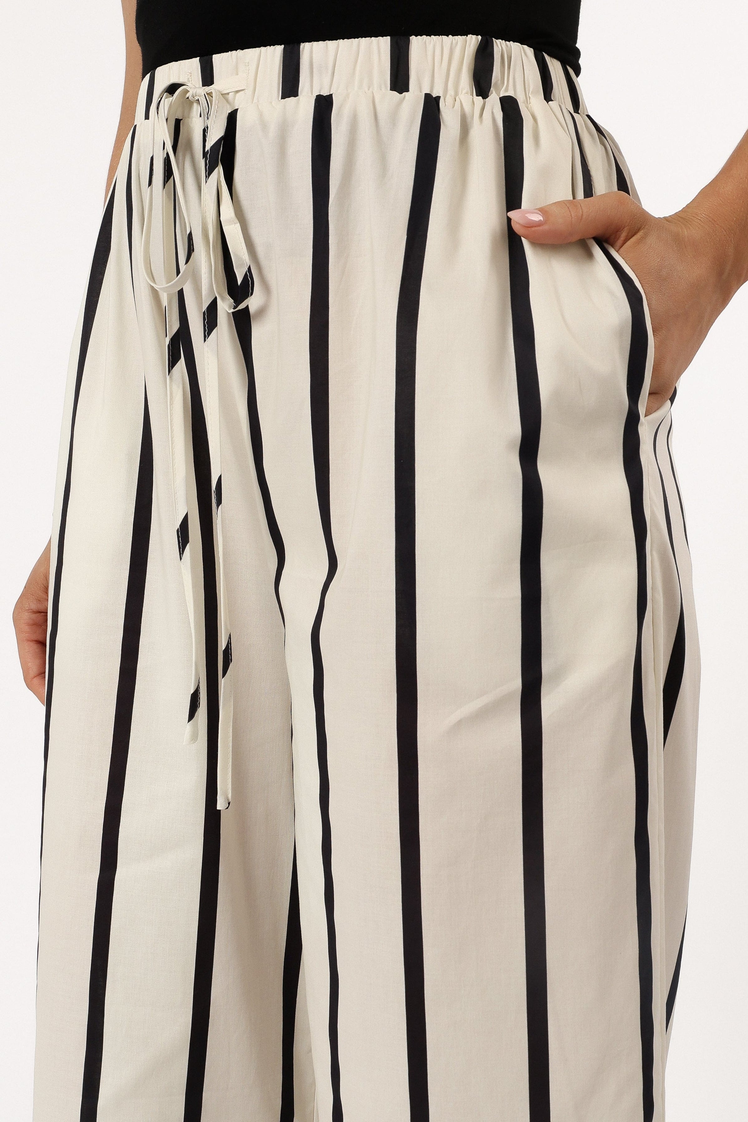Petal and Pup USA BOTTOMS Silvia Pant - Cream Stripe