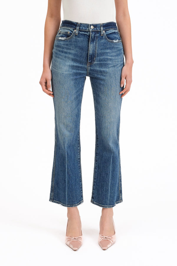Petal and Pup USA BOTTOMS Soho High Rise Ankle Flare Jean - Rush Hour