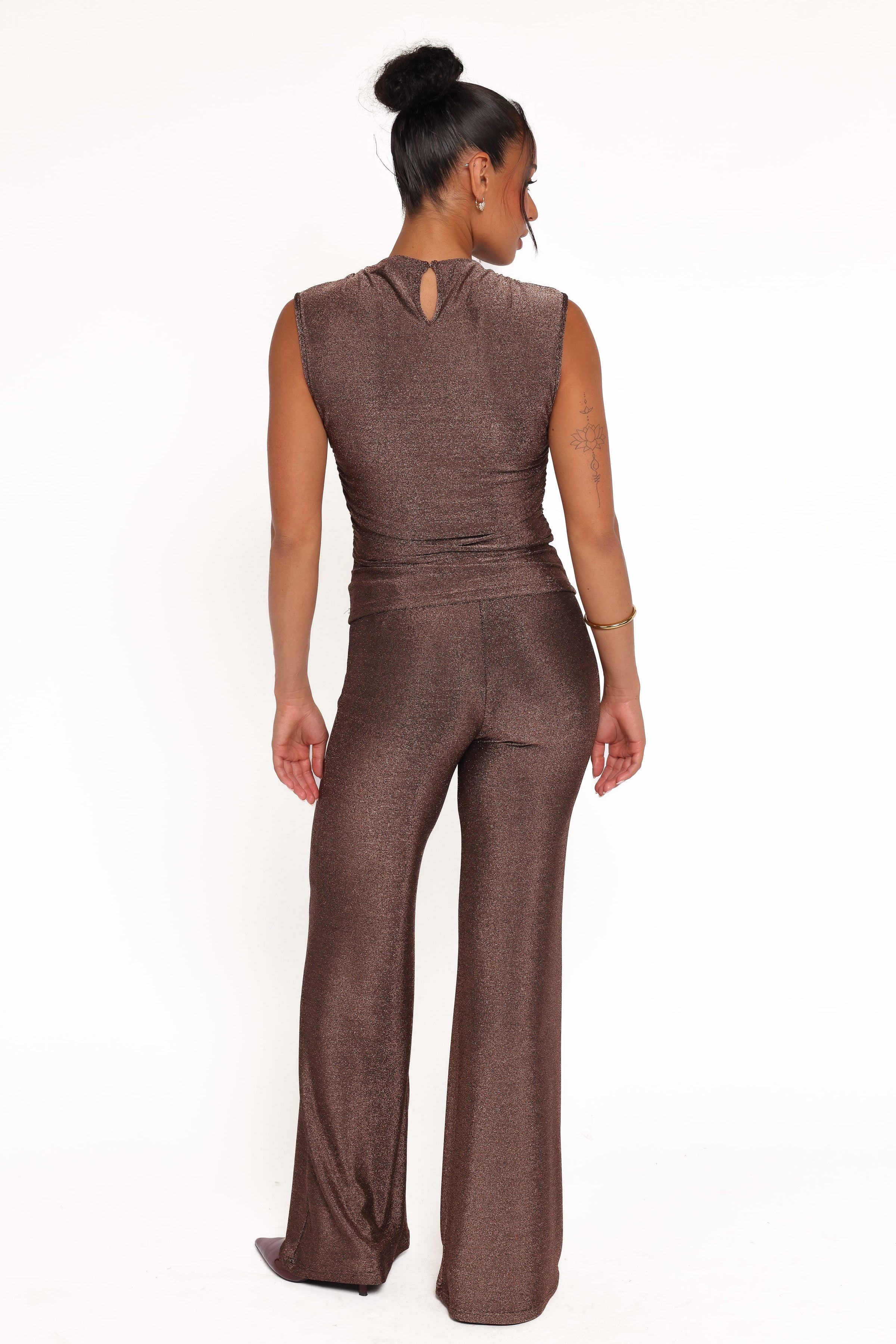 Petal and Pup USA BOTTOMS Sydney Wide Leg Pant - Bronze