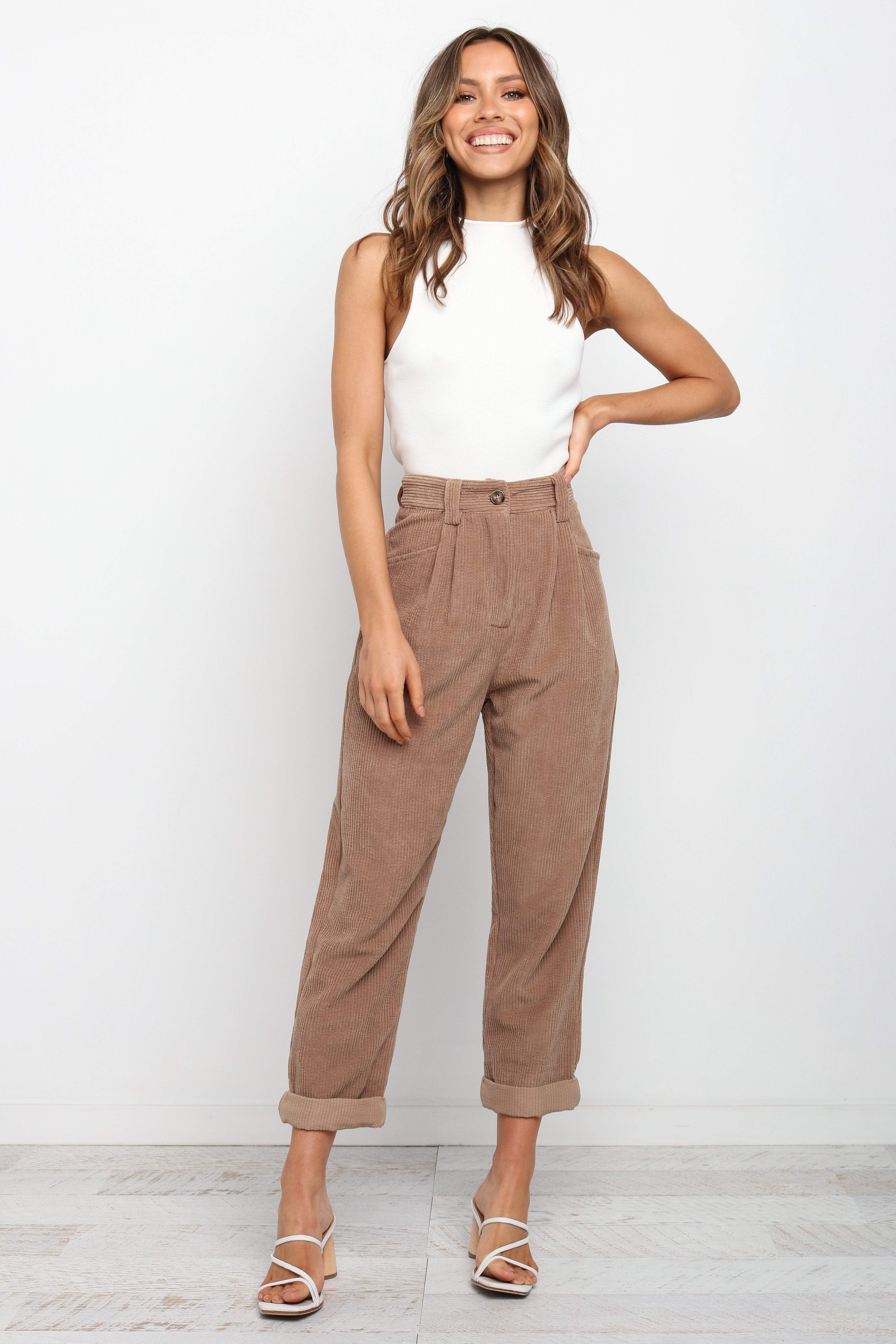 Petal and Pup USA BOTTOMS Talaren Cord Pant - Brown