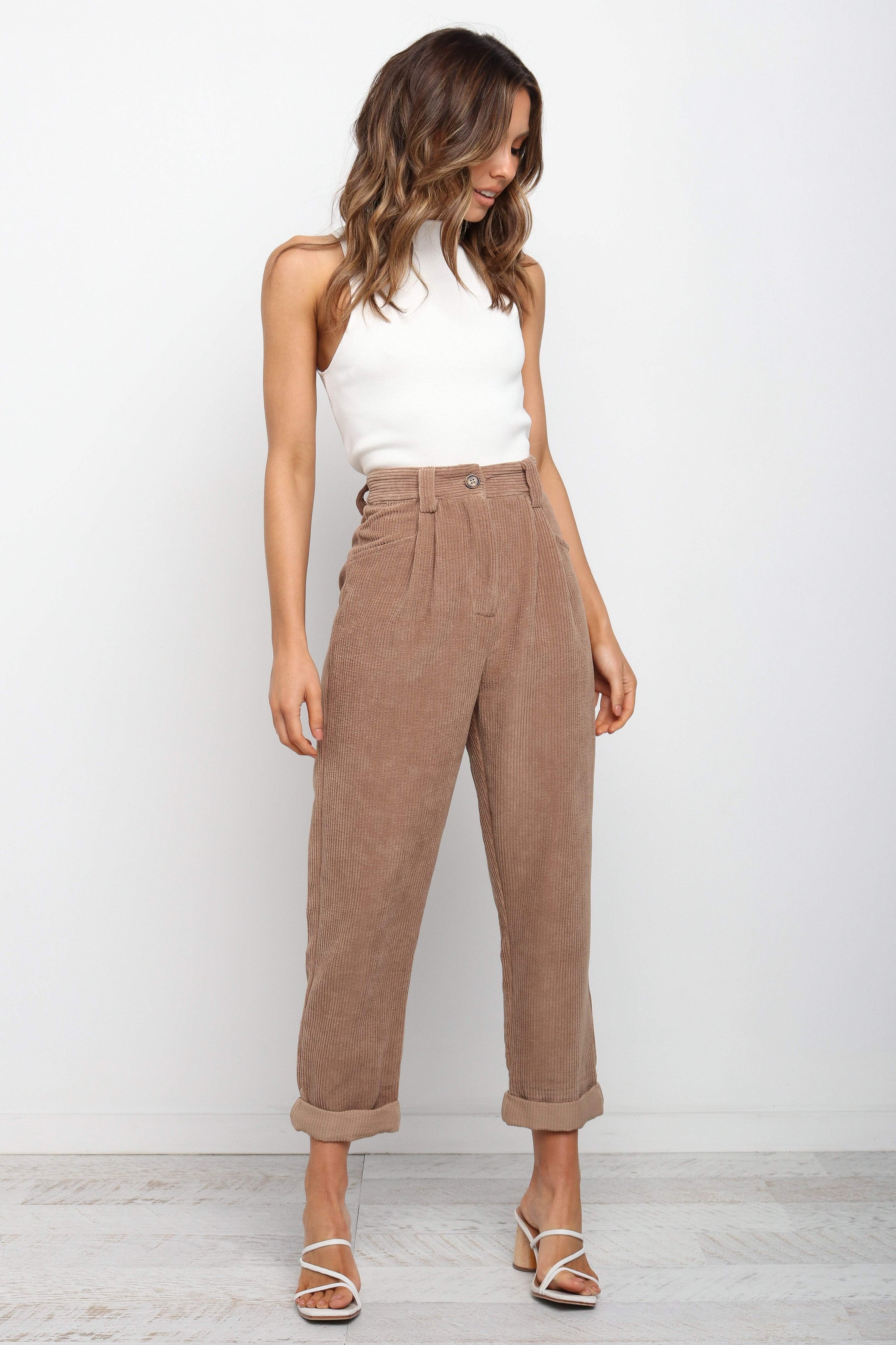 Petal and Pup USA BOTTOMS Talaren Cord Pant - Brown