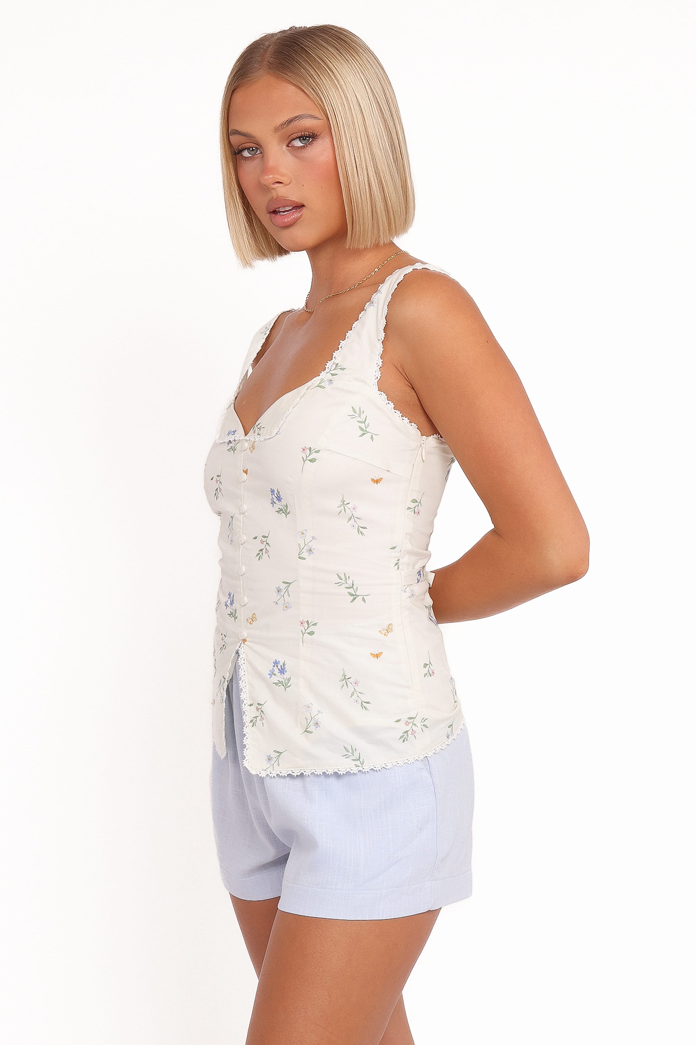 Petal and Pup USA BOTTOMS Tallulah Shorts - Pale Blue