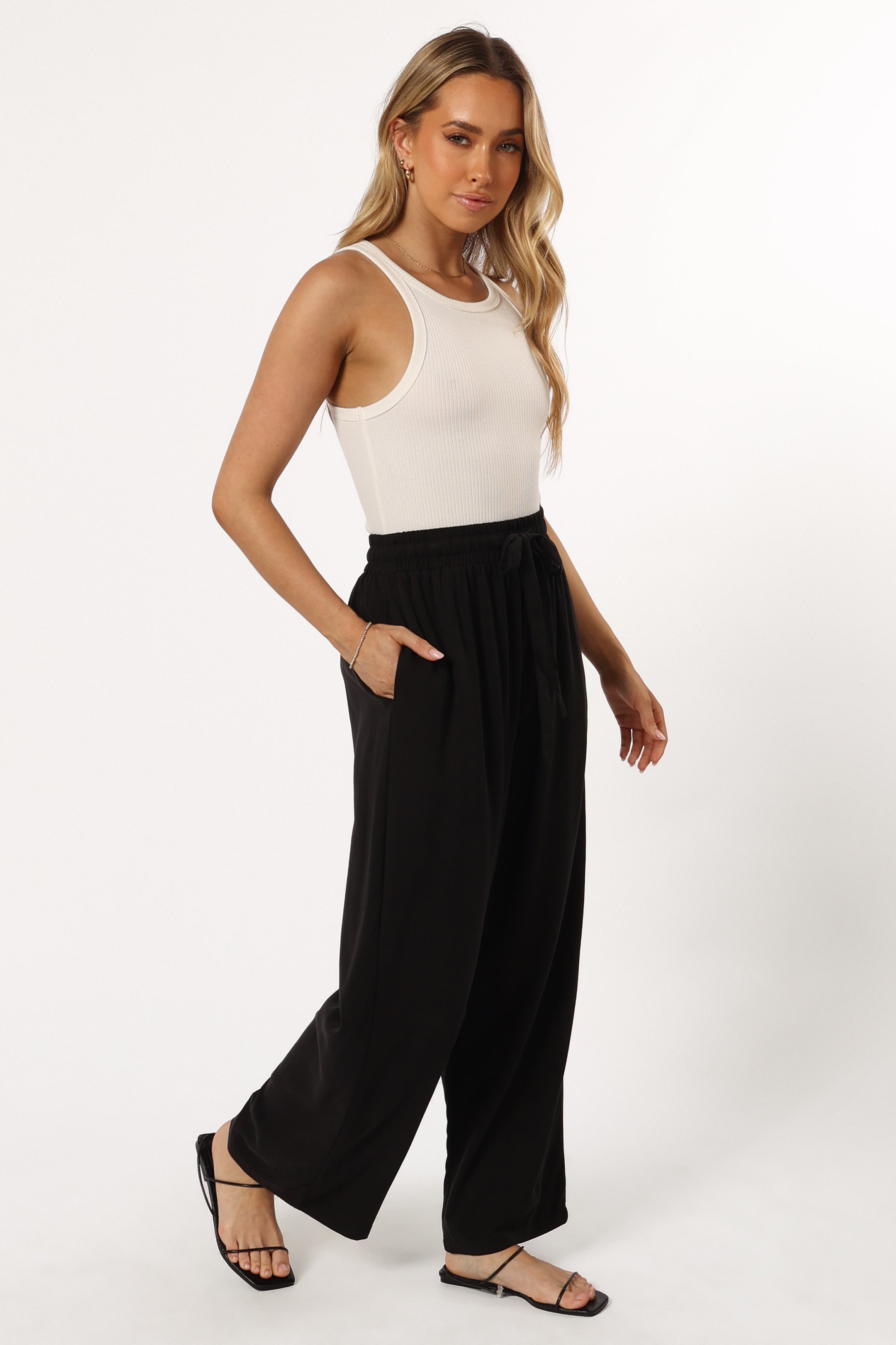 Petal and Pup USA BOTTOMS Teddy Pant - Black