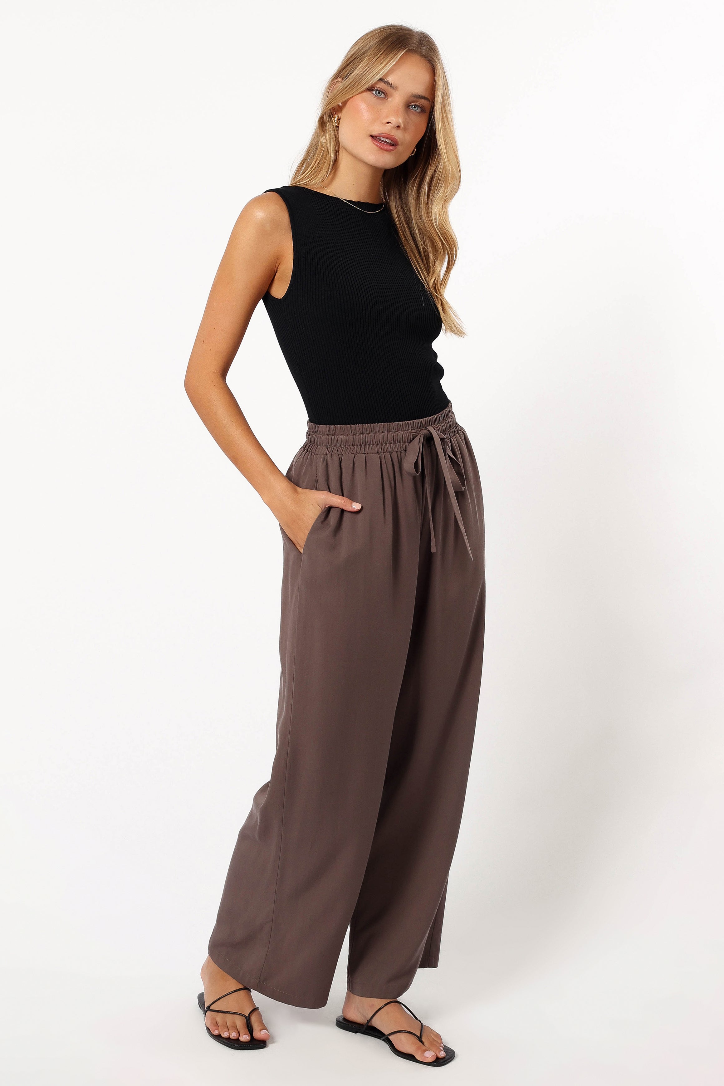 Petal and Pup USA BOTTOMS Teddy Pant - Charcoal