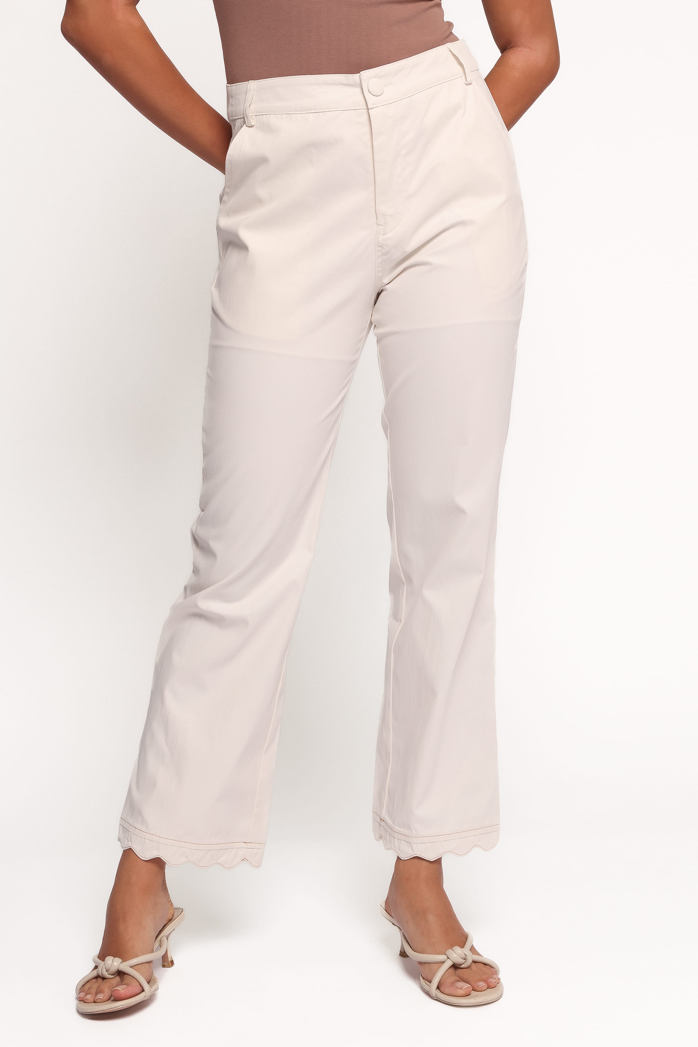 Petal and Pup USA BOTTOMS Thiago Scalloped Pant - Cream (Hold for Amazon)