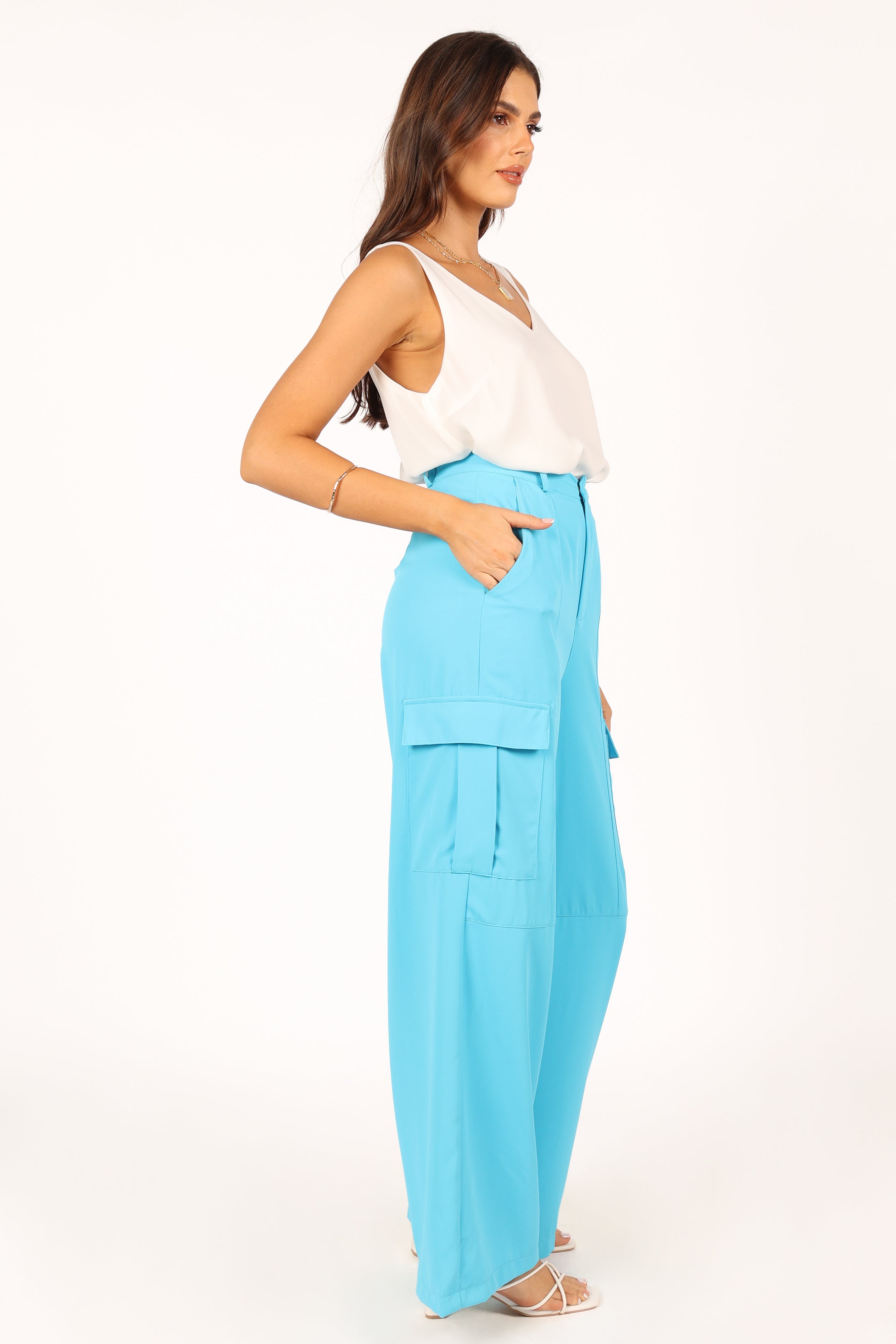 Petal and Pup USA BOTTOMS Trinny Pant - Ocean Blue