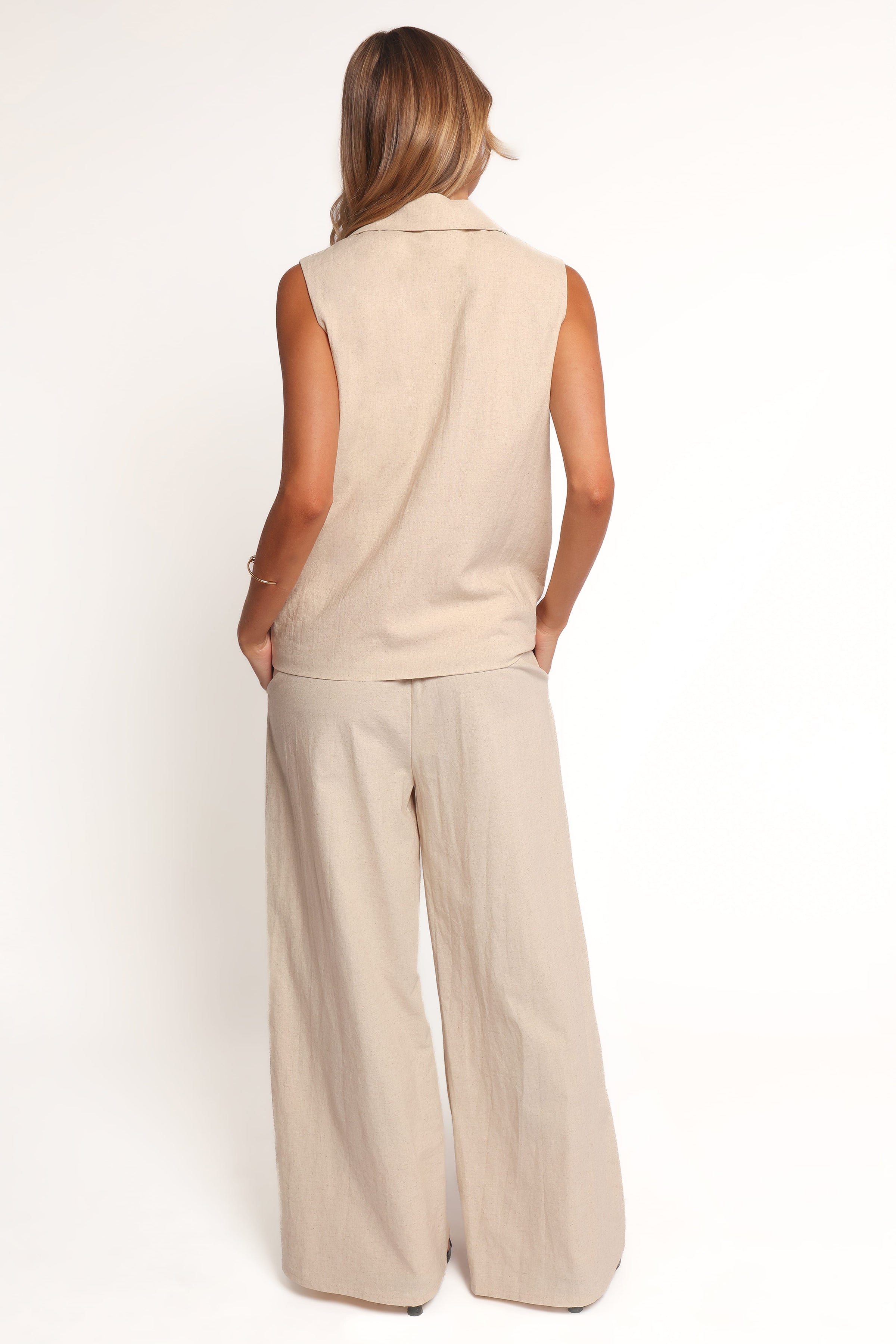 Petal and Pup USA BOTTOMS Trula Wide Leg Pant - Oatmeal