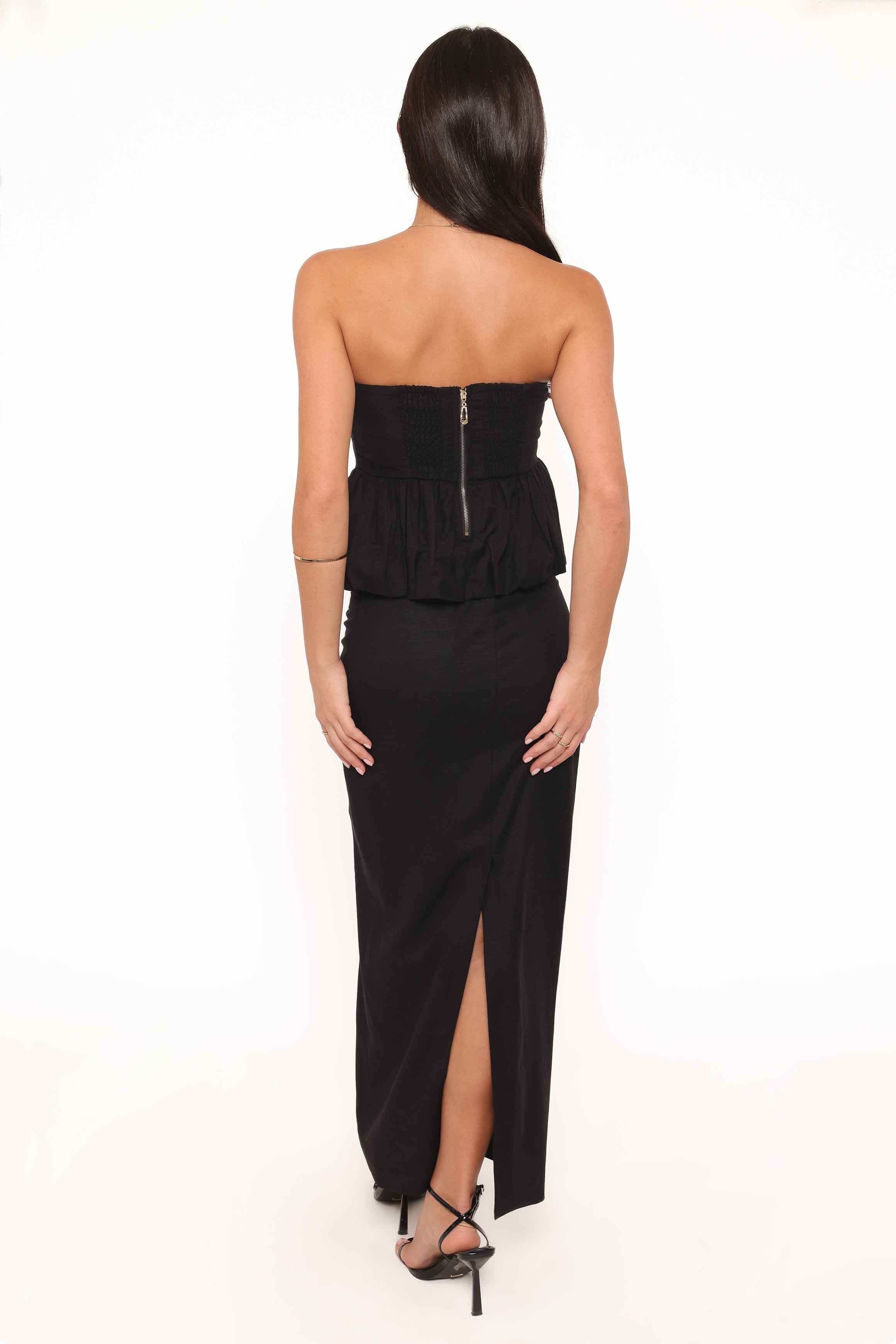 Petal and Pup USA BOTTOMS Ursa Fitted Column Skirt - Black