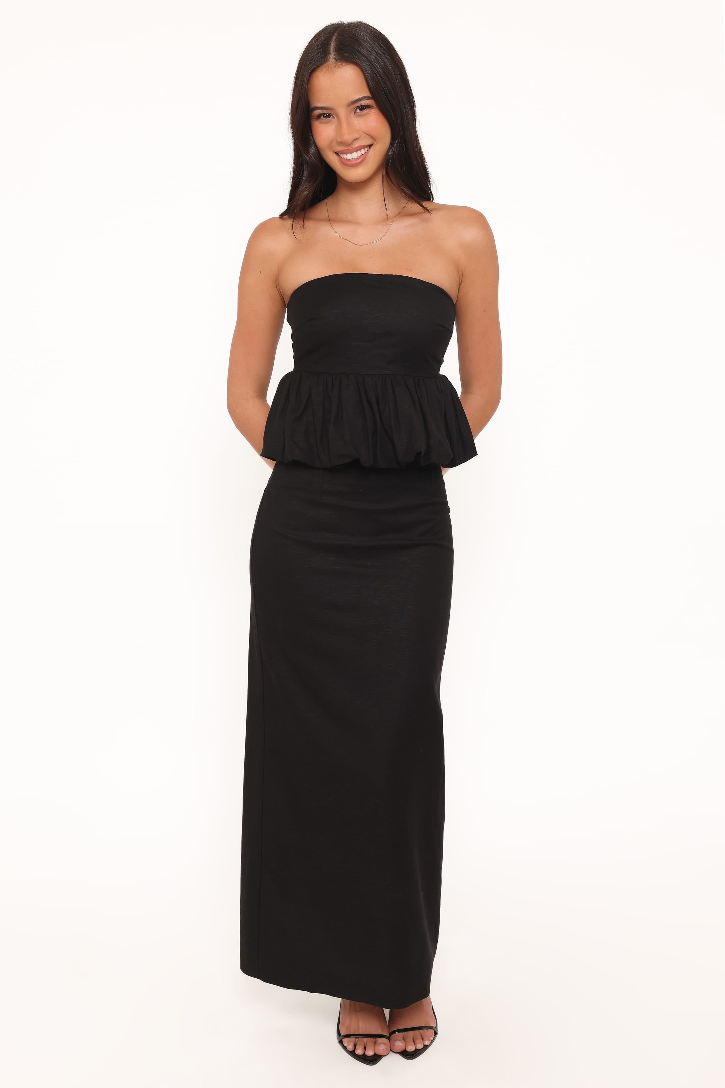 Petal and Pup USA BOTTOMS Ursa Fitted Column Skirt - Black