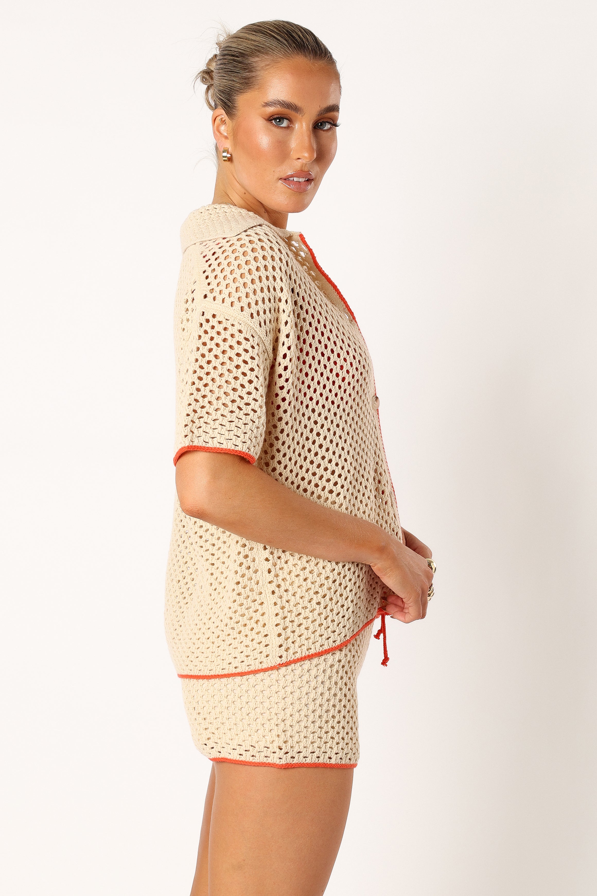 Petal and Pup USA BOTTOMS Val Knit Short - Beige