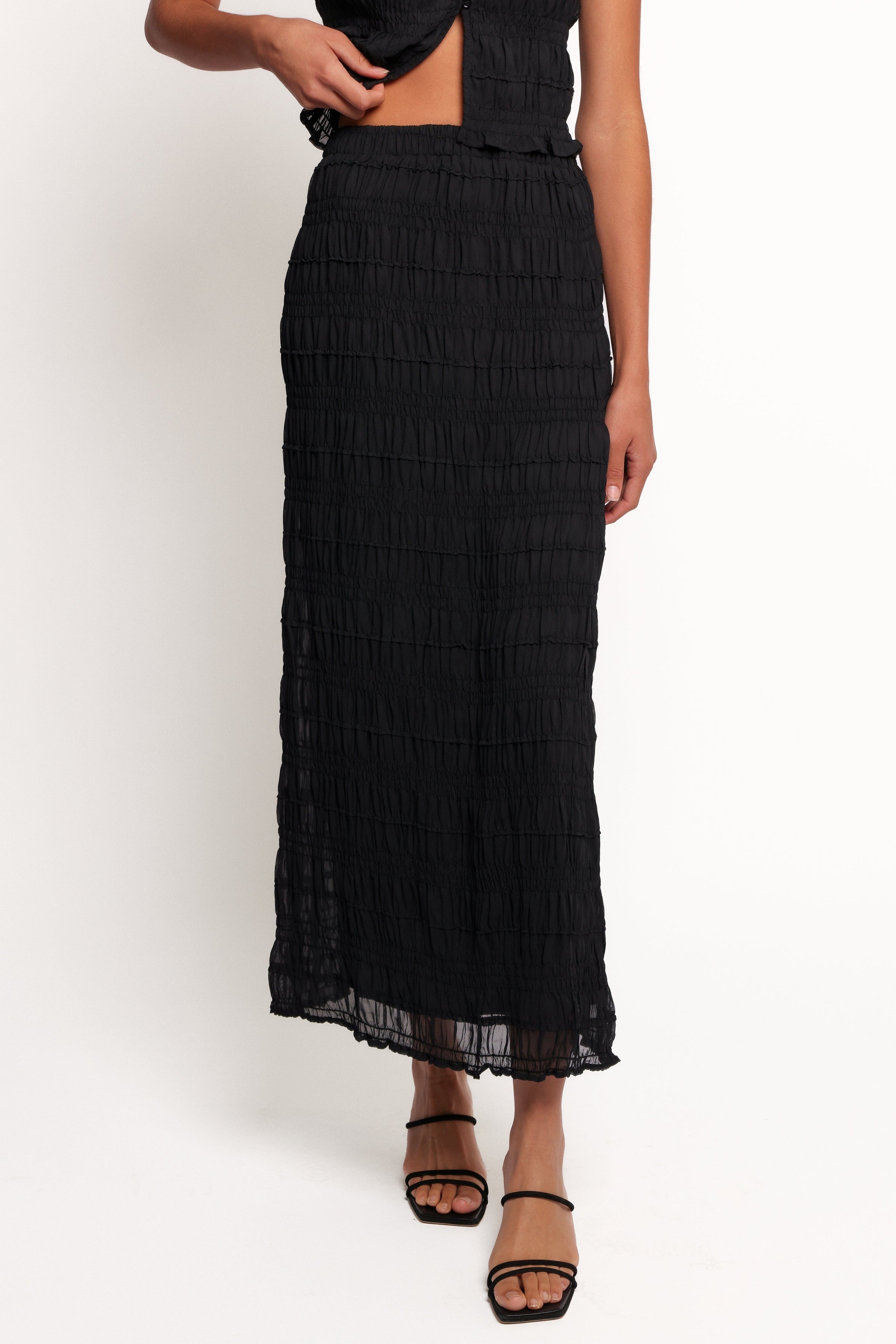 Petal and Pup USA BOTTOMS Valana Skirt - Black Midnight