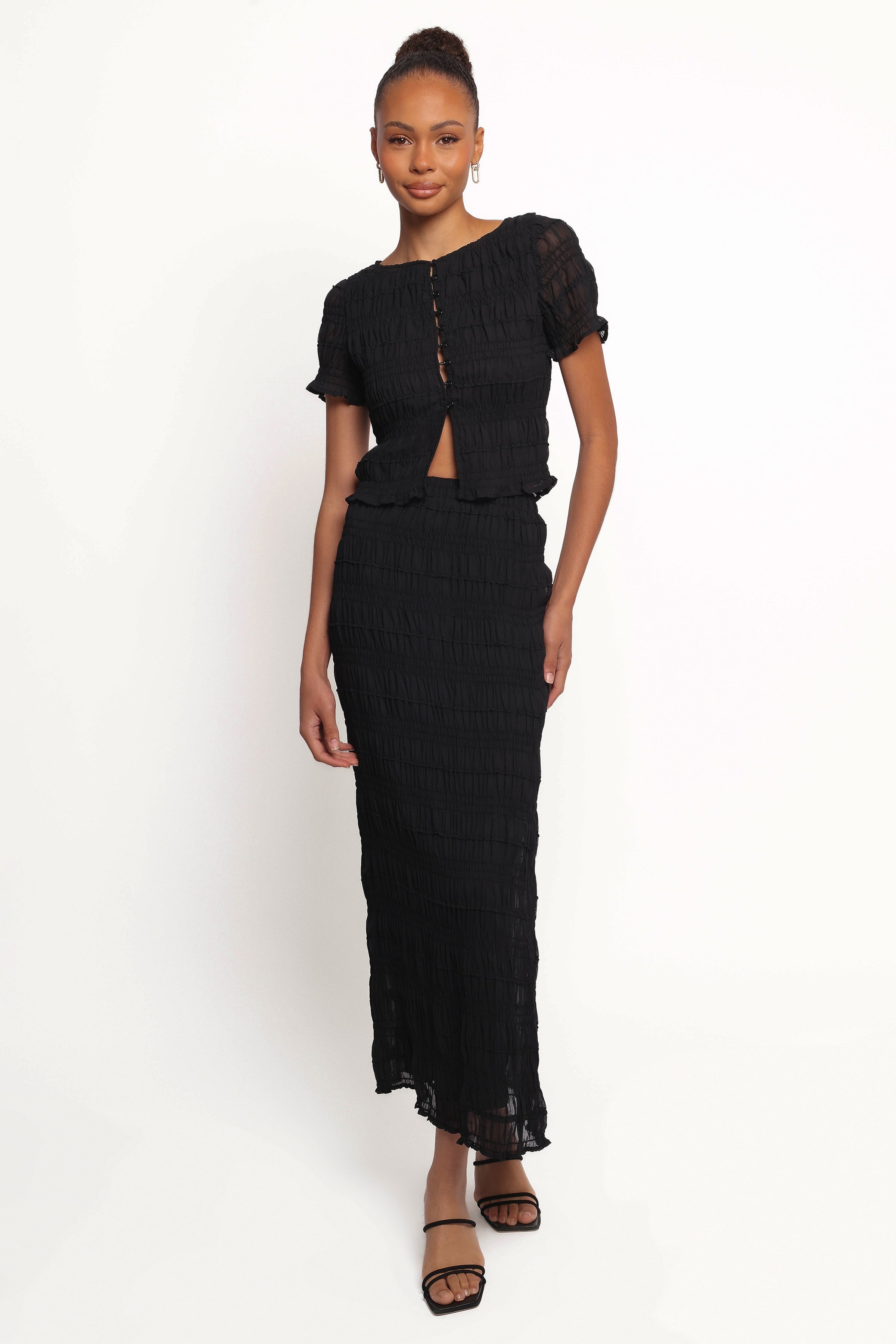 Petal and Pup USA BOTTOMS Valana Skirt - Black Midnight