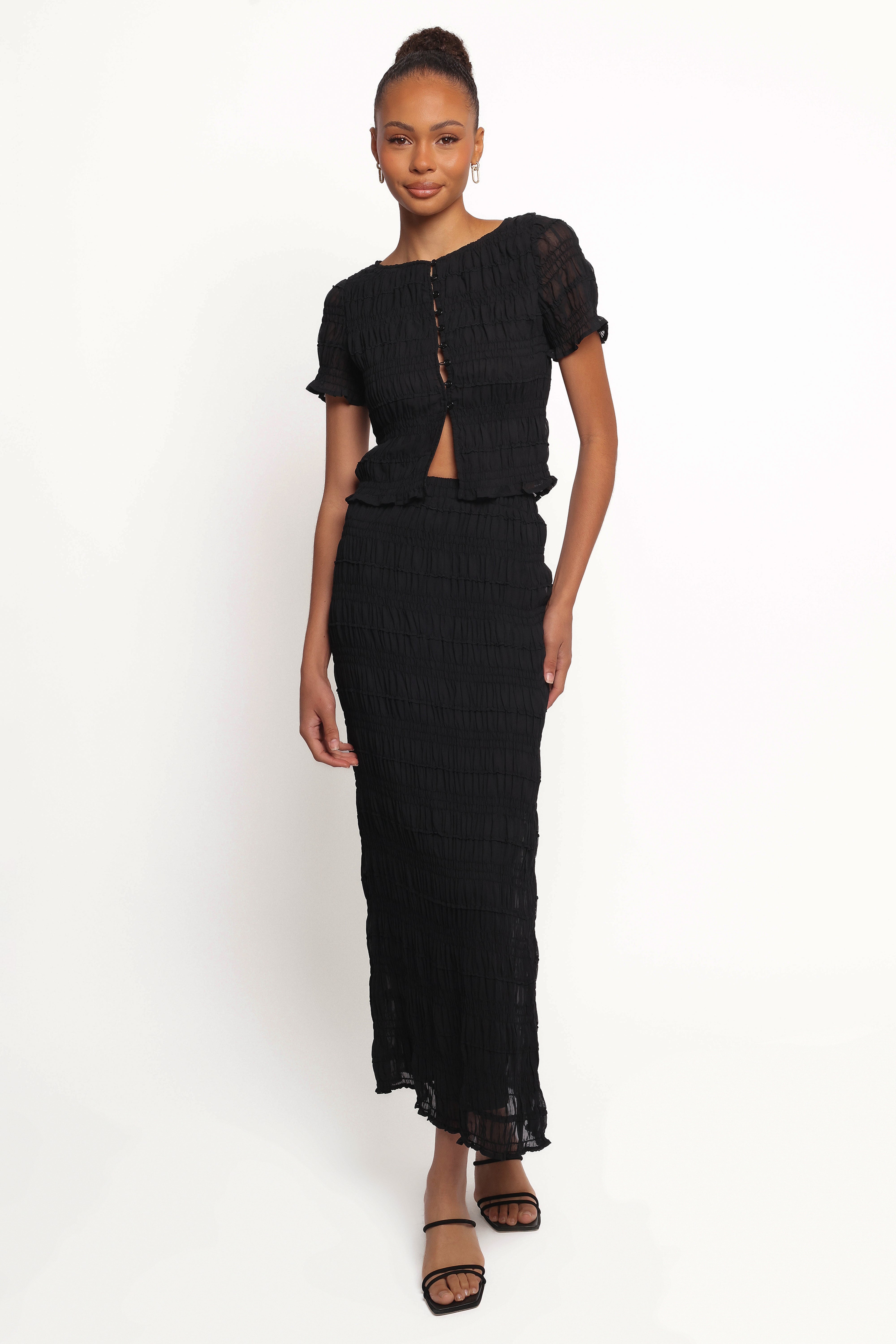 Petal and Pup USA BOTTOMS Valana Skirt - Black Midnight