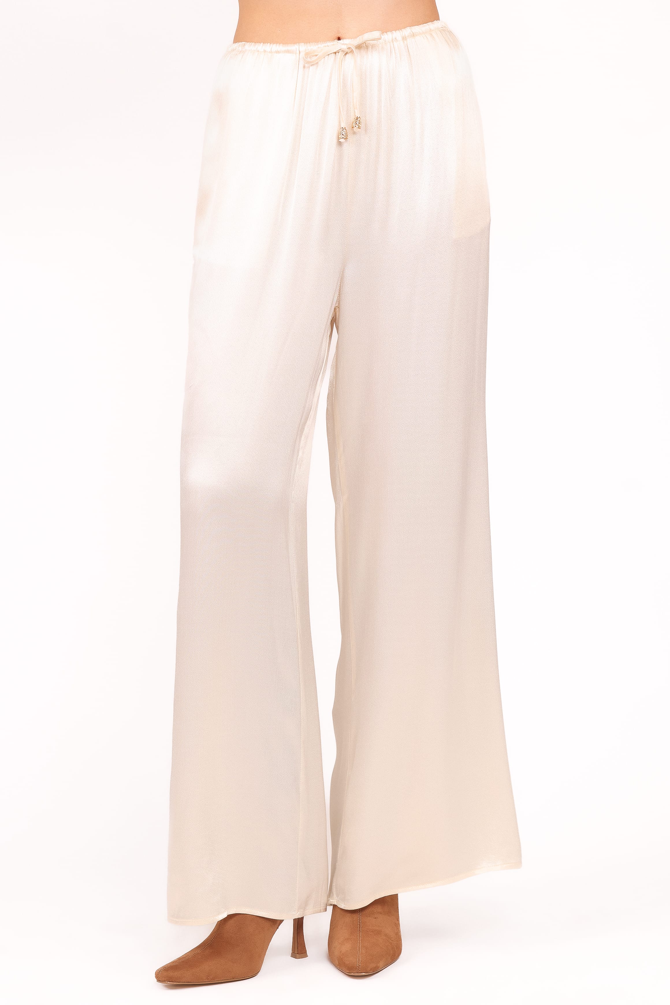 Petal and Pup USA BOTTOMS Valia Wide Leg Pant - Cream