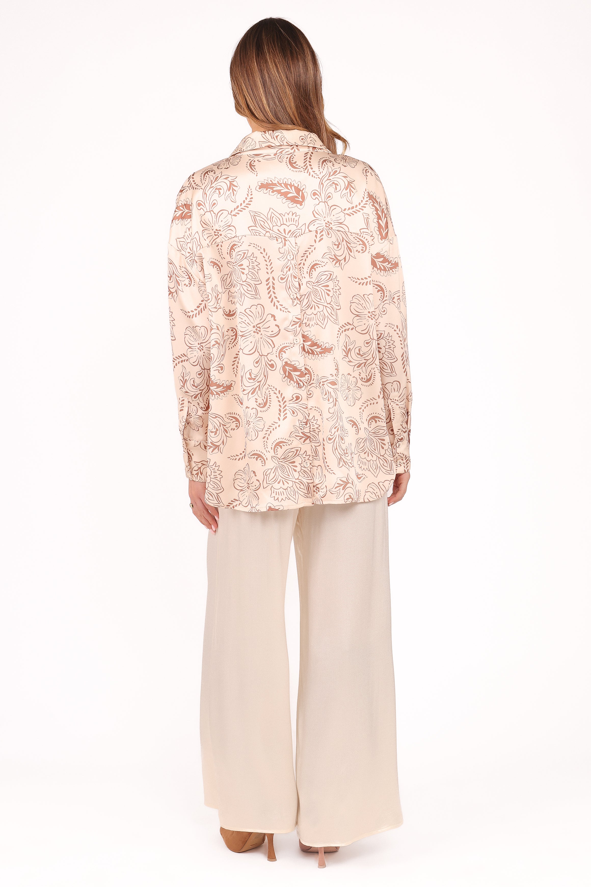 Petal and Pup USA BOTTOMS Valia Wide Leg Pant - Cream