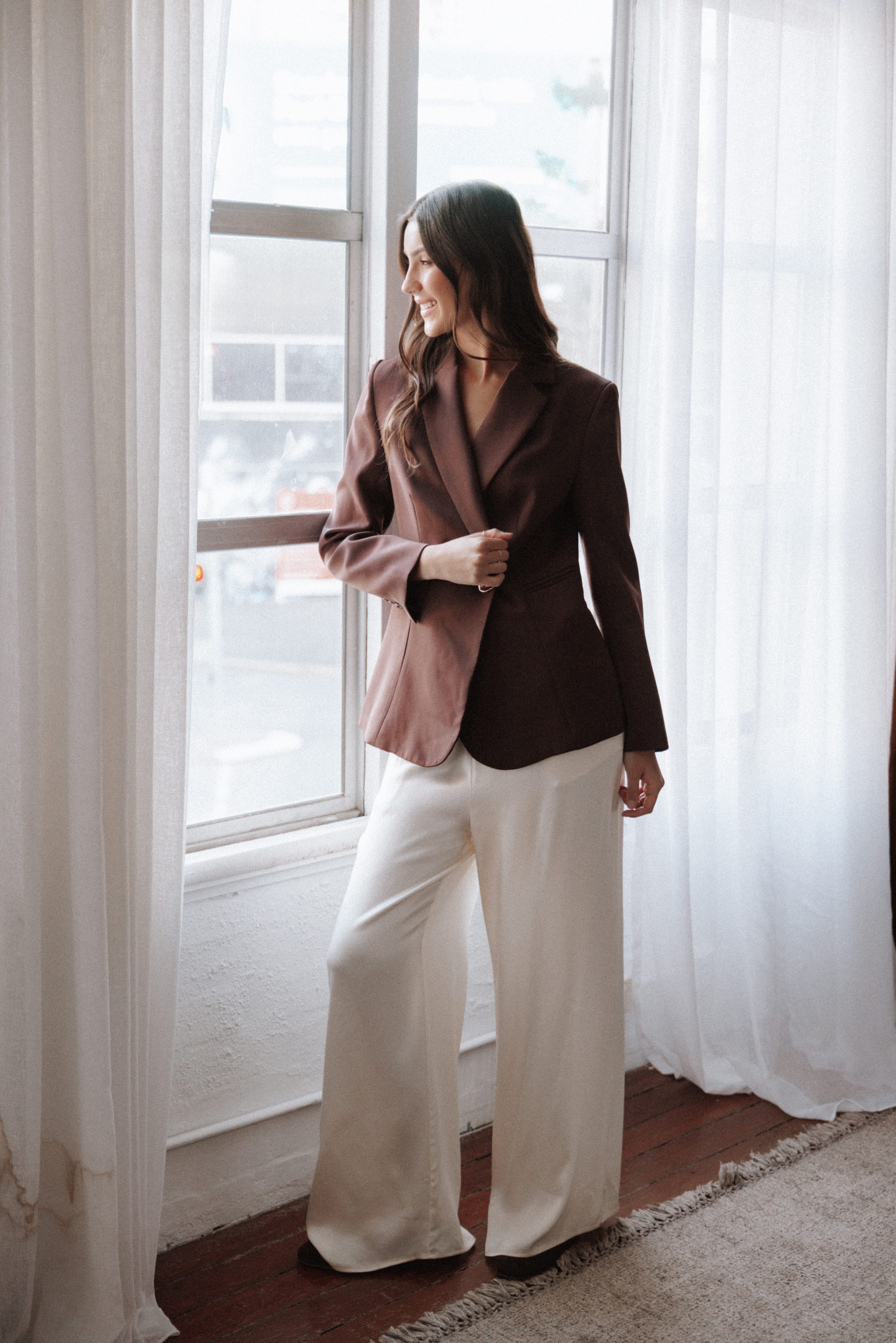 Petal and Pup USA BOTTOMS Valia Wide Leg Pant - Cream