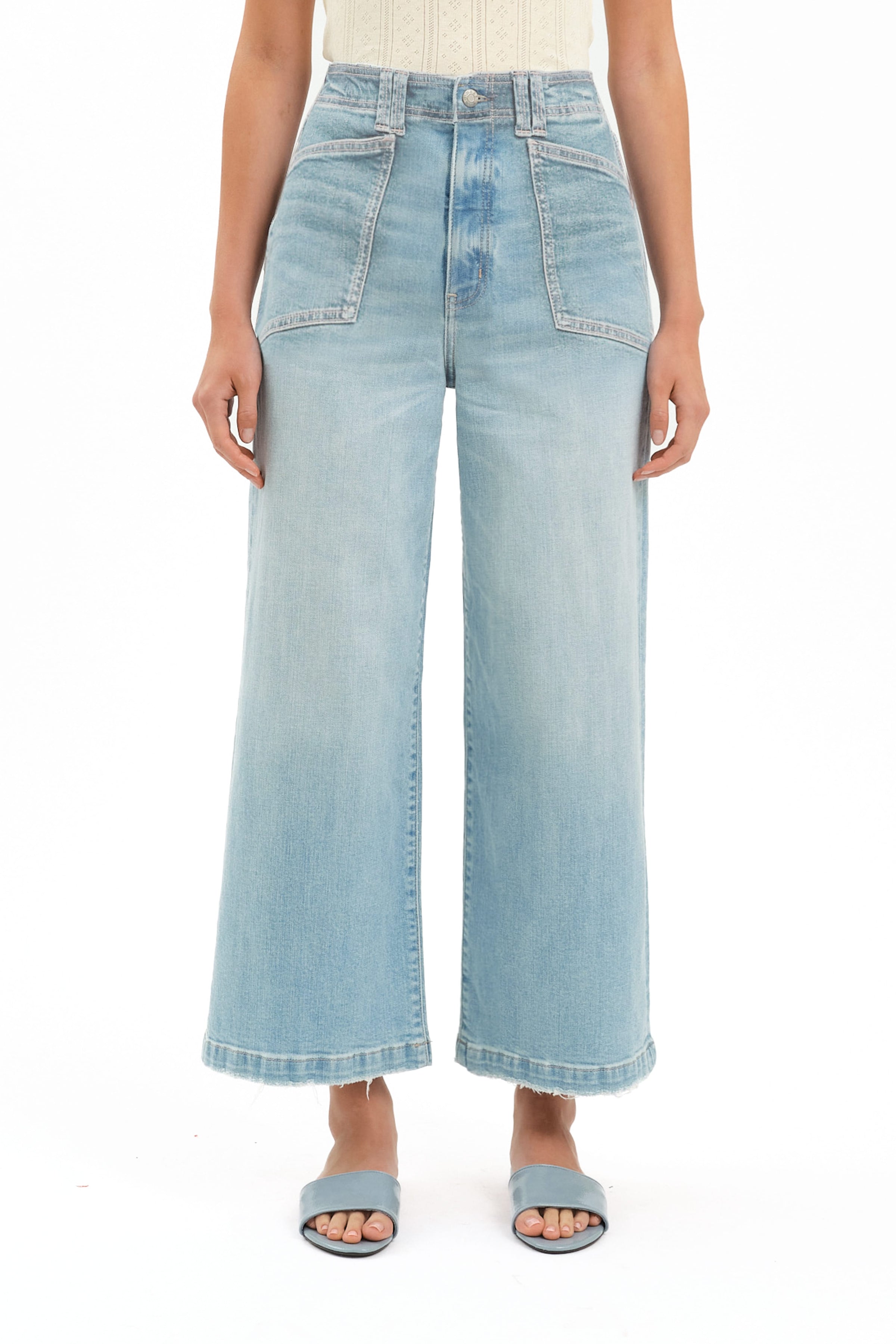 Petal and Pup USA BOTTOMS Valley Girl Wide Leg Jean - Romcom